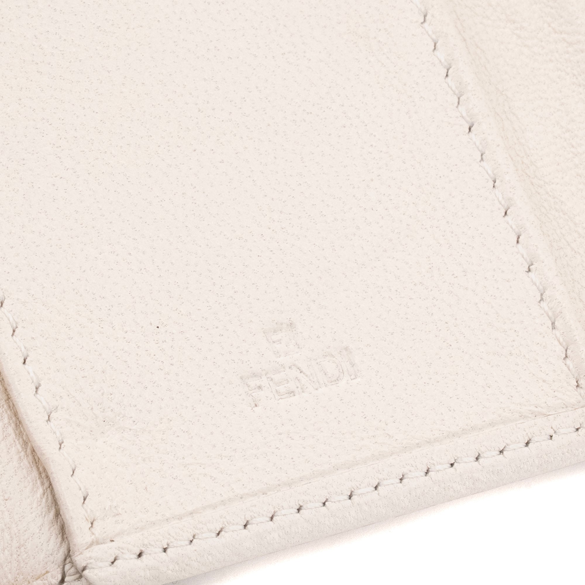 FENDI - Pochette clés Fendi en cuir crème