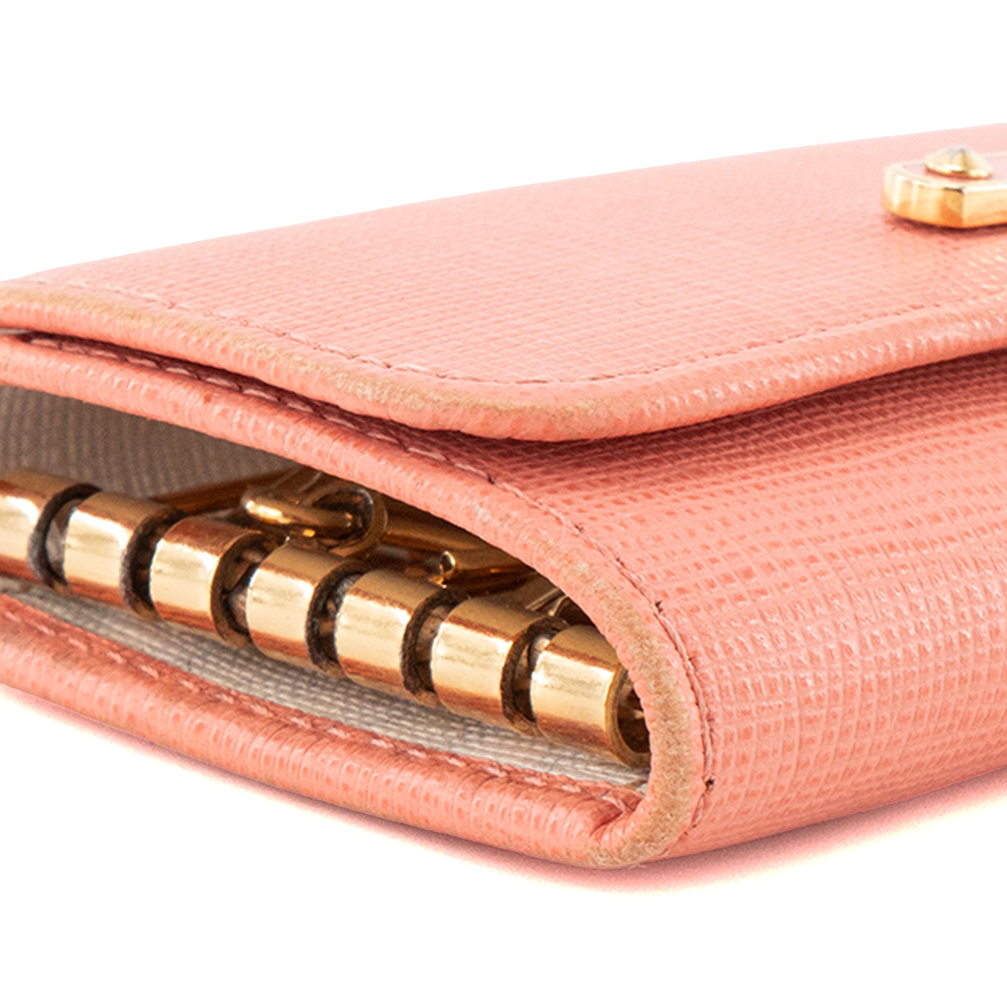 FENDI - Pochette clés Fendi en cuir grainé rose