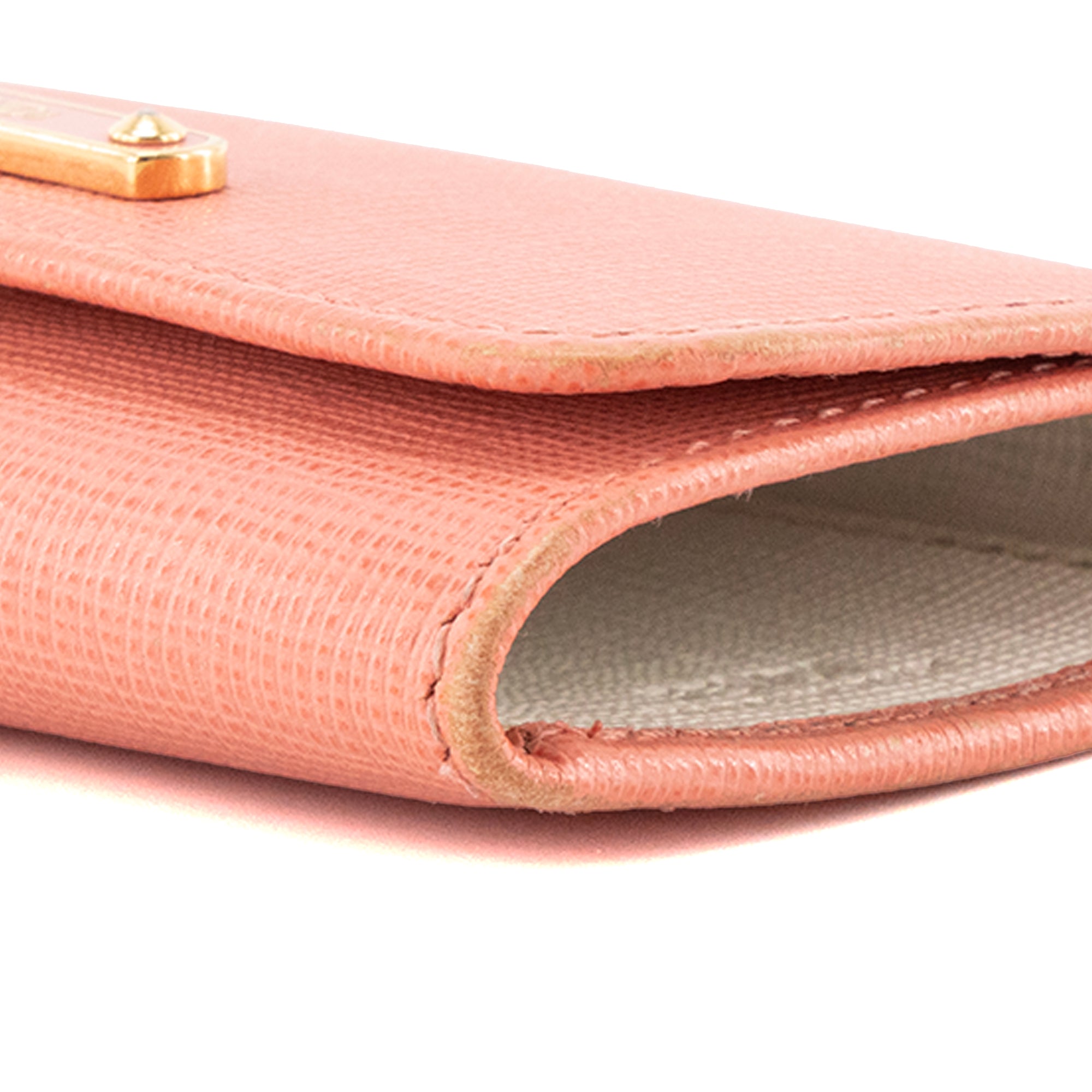 FENDI - Pochette clés Fendi en cuir grainé rose