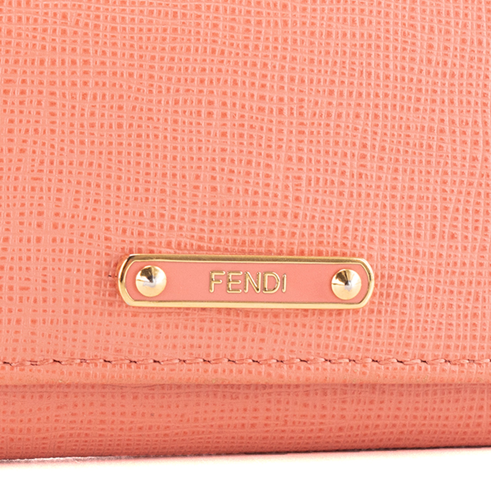 FENDI - Pochette clés Fendi en cuir grainé rose
