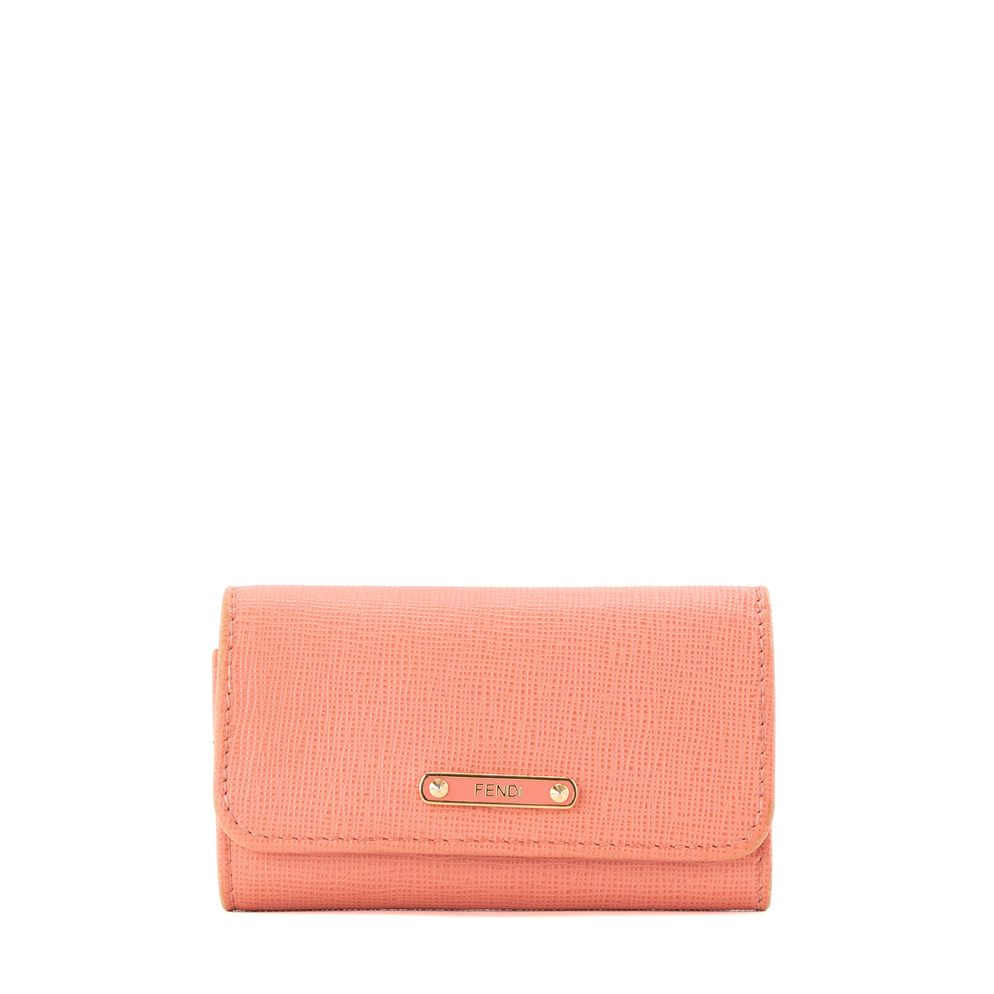 FENDI - Pochette clés Fendi en cuir grainé rose