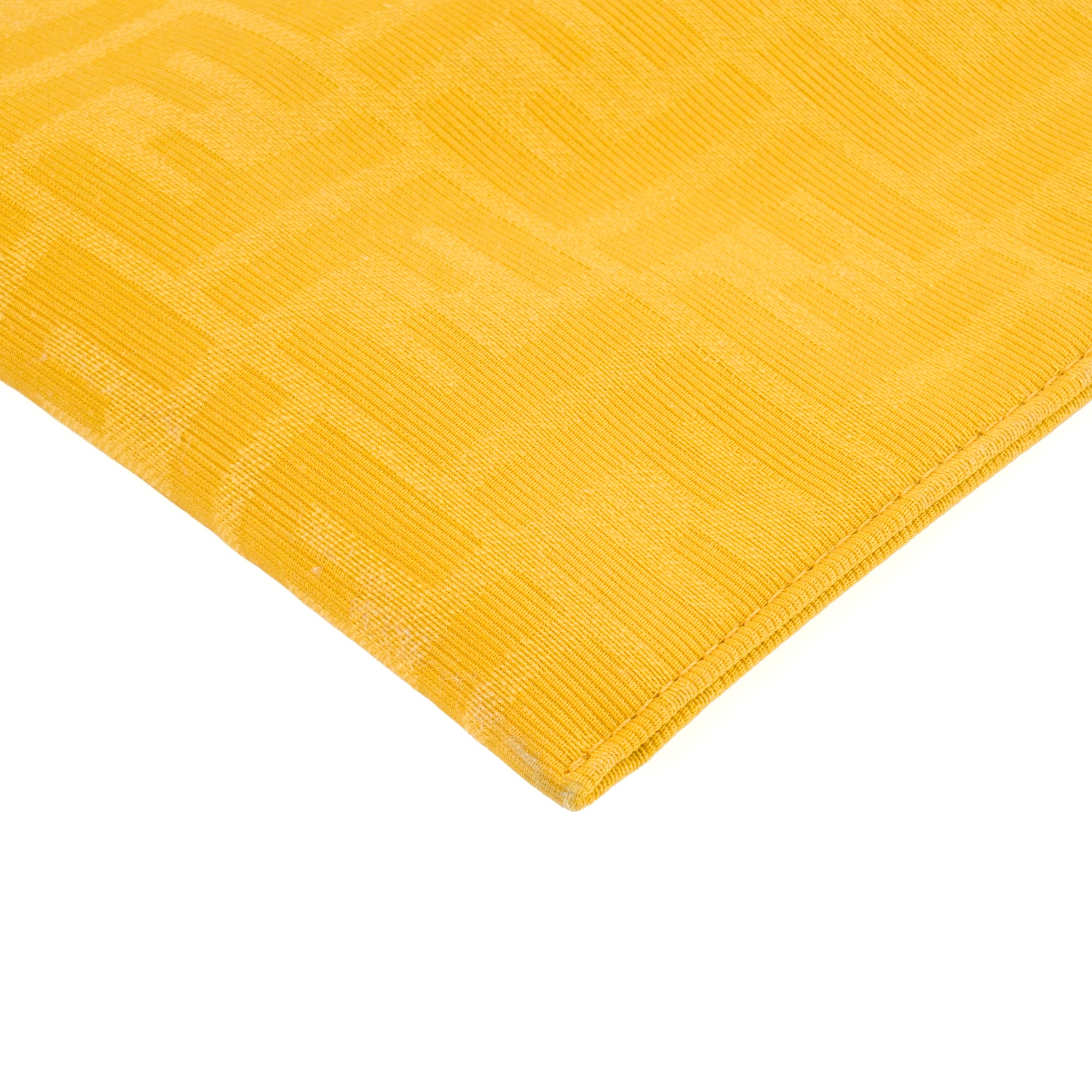 FENDI - Pochette plate FF moyen modèle Fendi en toile jacquard jaune