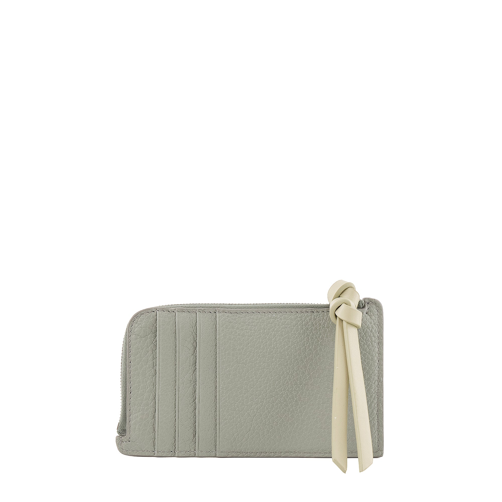 FENDI - Porte-cartes Peekaboo Fendi en cuir grainé vert d'eau