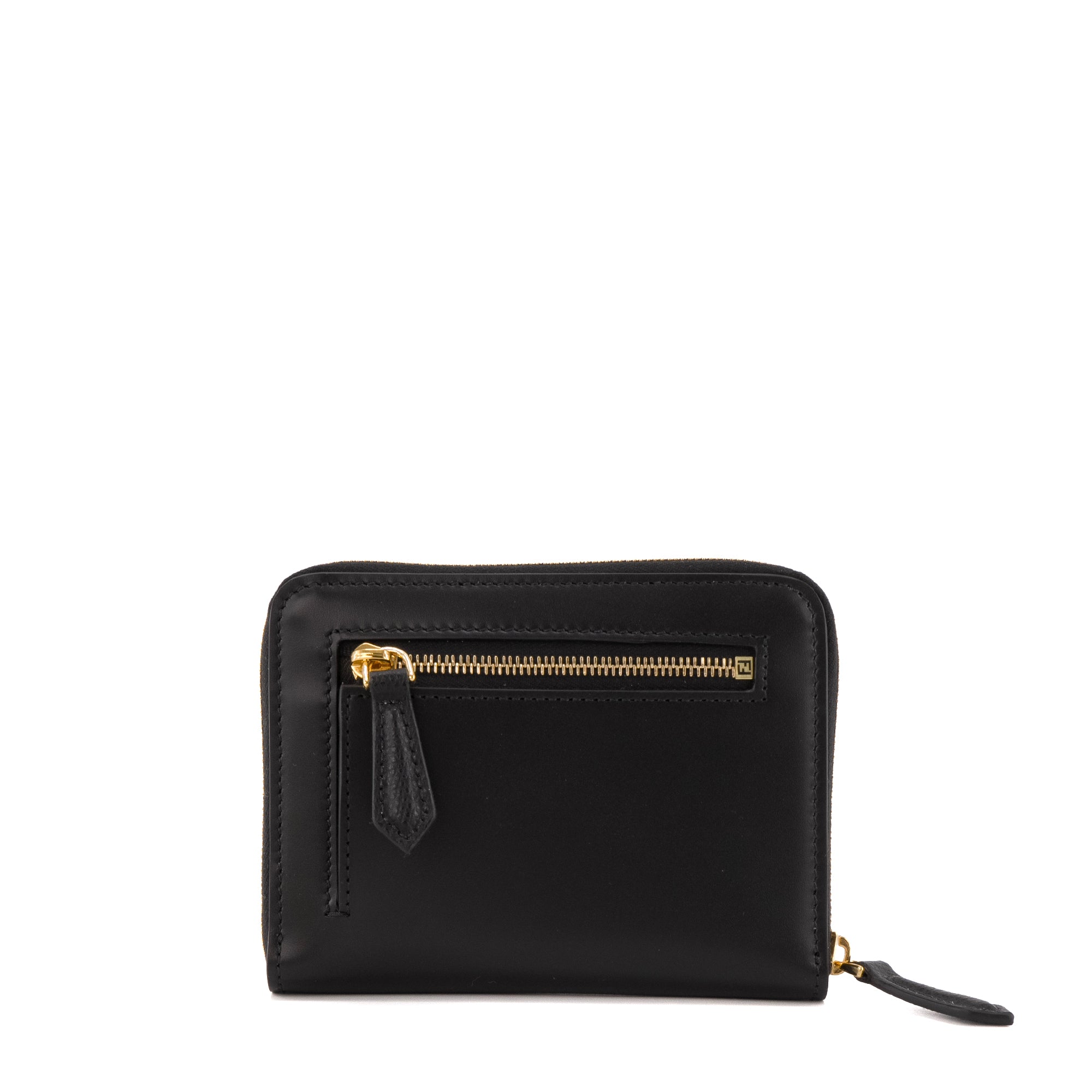 FENDI - Portefeuille Diamonds Fendi en cuir noir