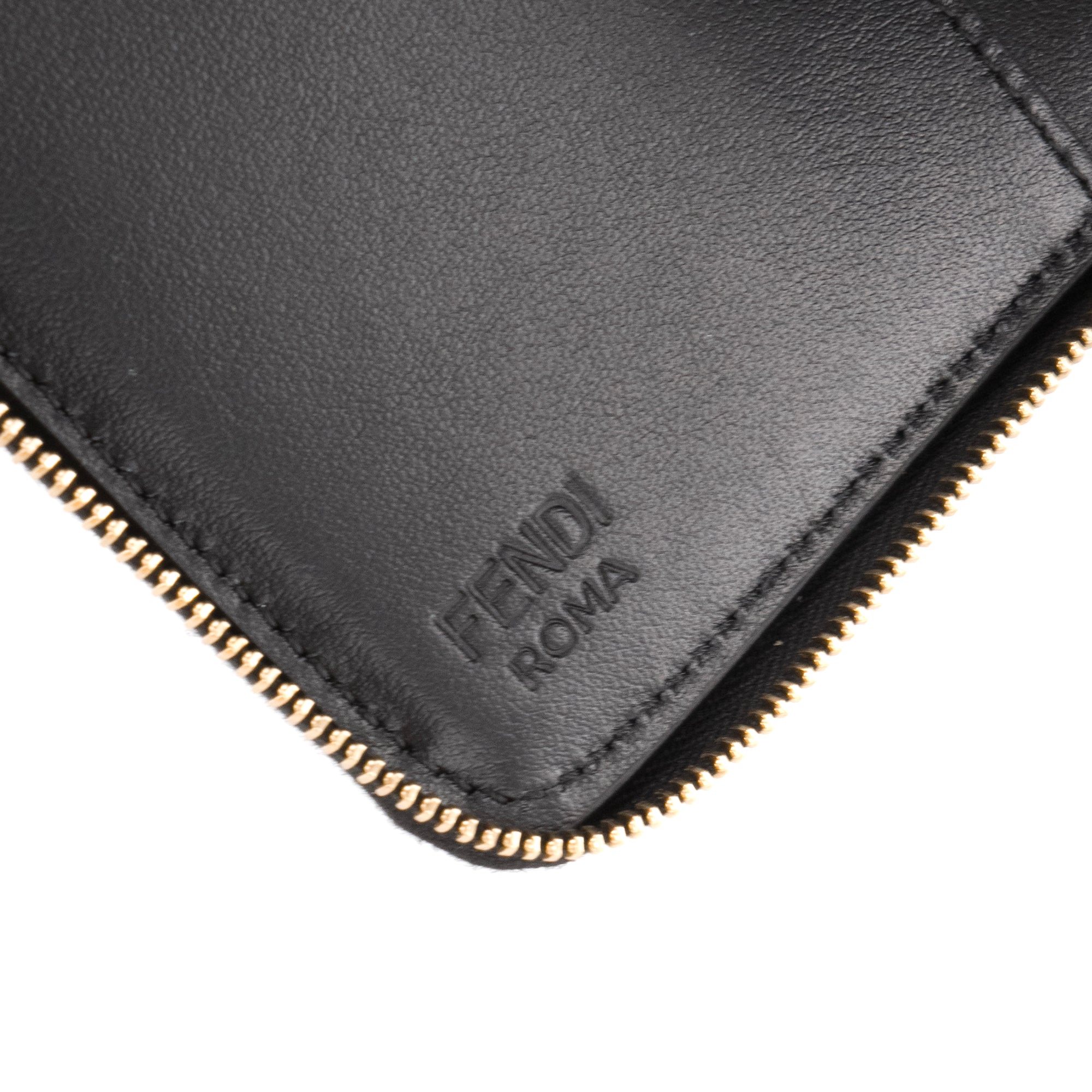 FENDI - Portefeuille Diamonds Fendi en cuir noir