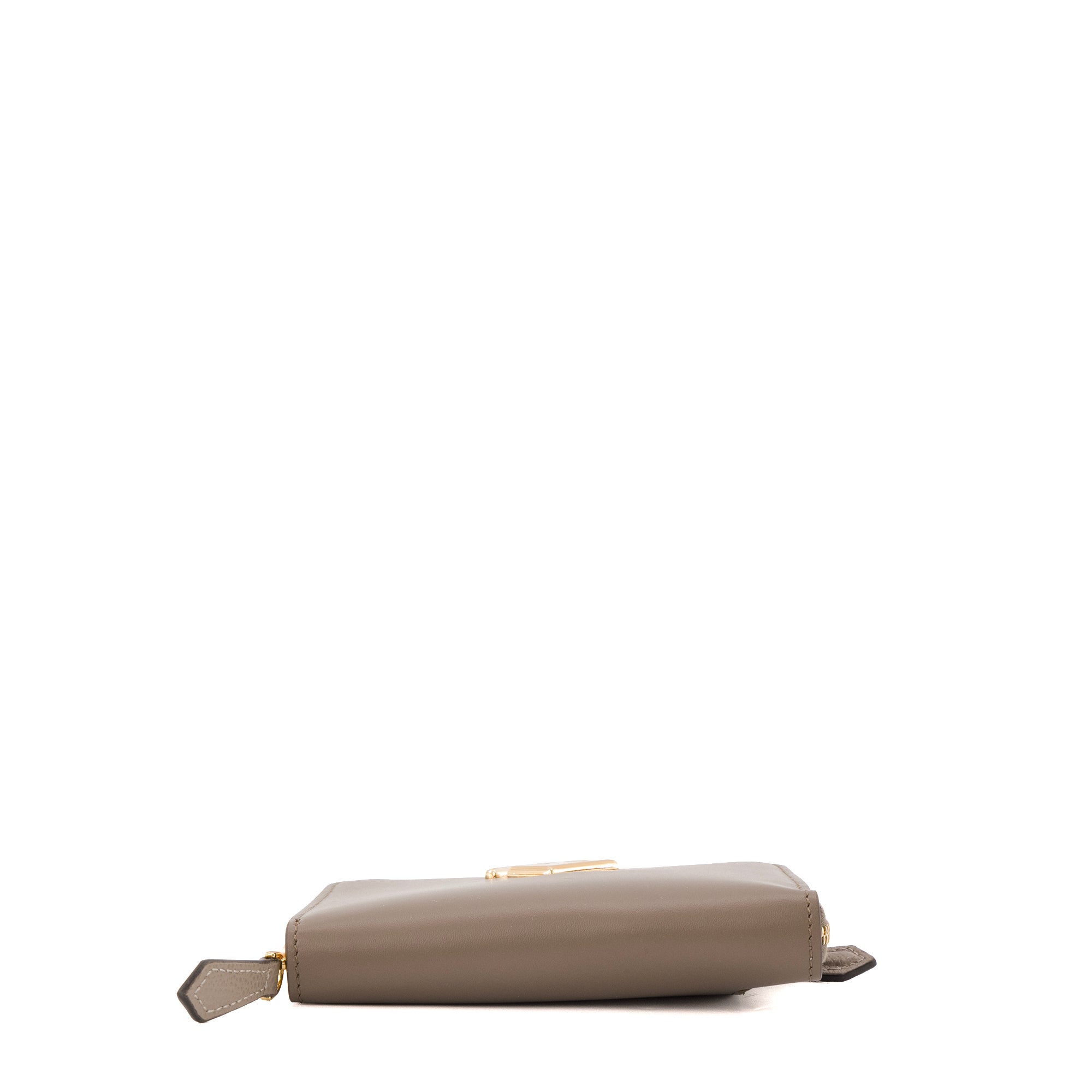 FENDI - Portefeuille Diamonds Fendi en cuir taupe