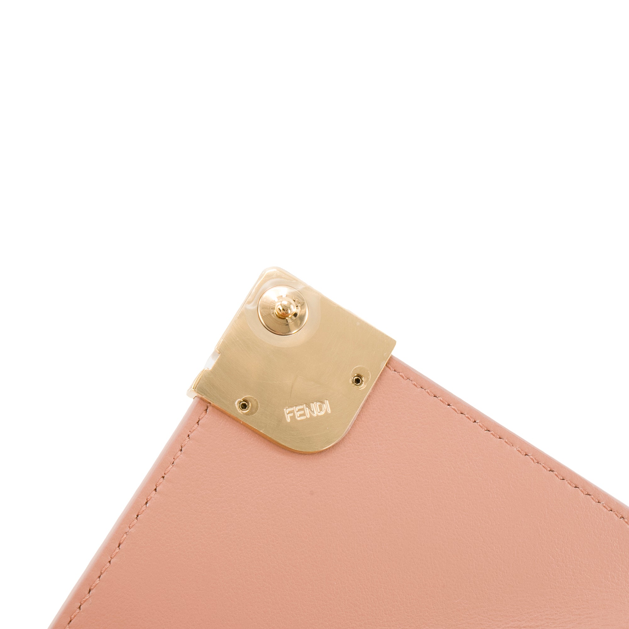 FENDI - Portefeuille FF Diamonds Fendi en cuir rose