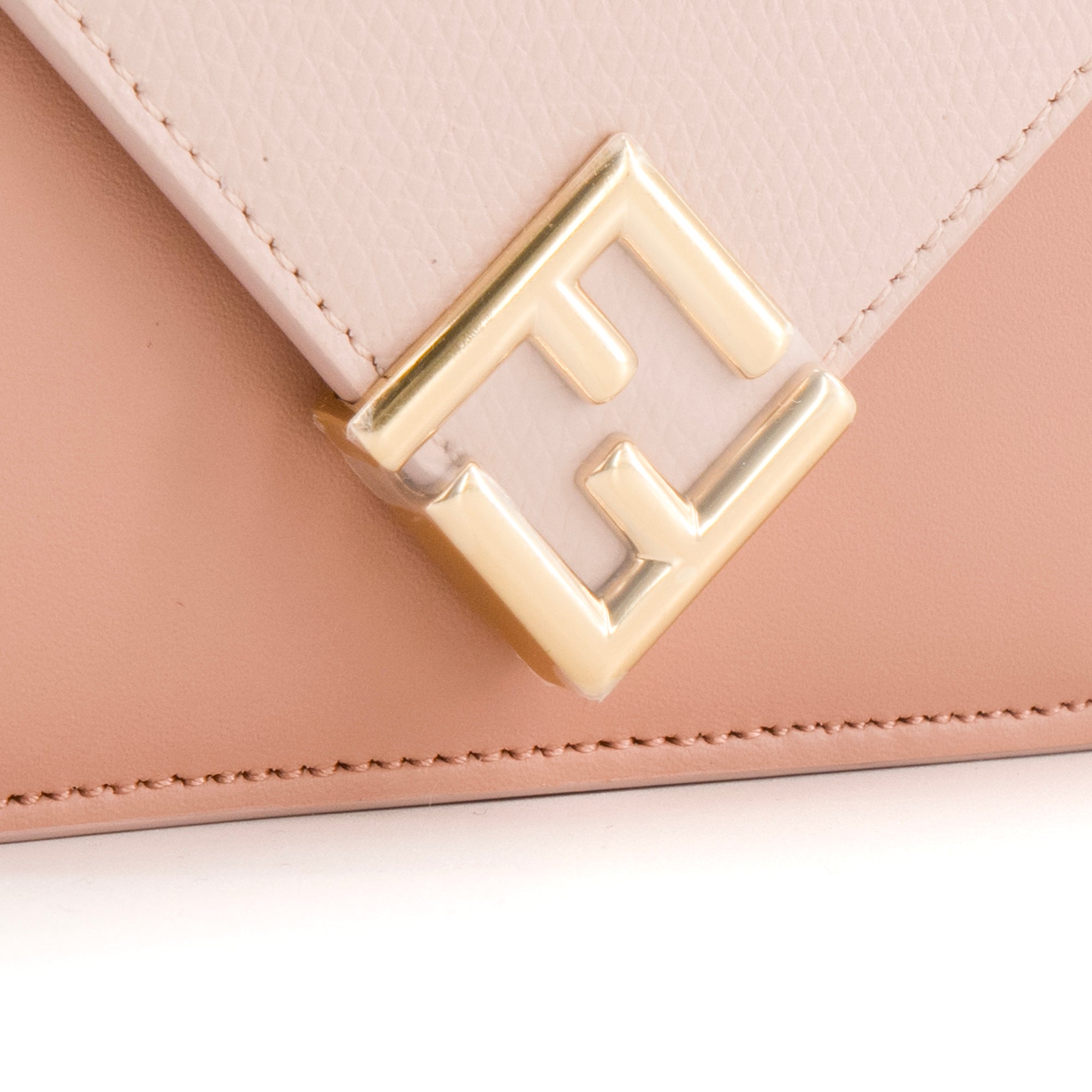 FENDI - Portefeuille FF Diamonds Fendi en cuir rose