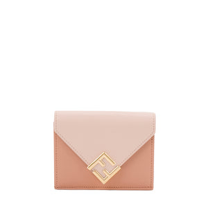 FENDI - Portefeuille FF Diamonds Fendi en cuir rose