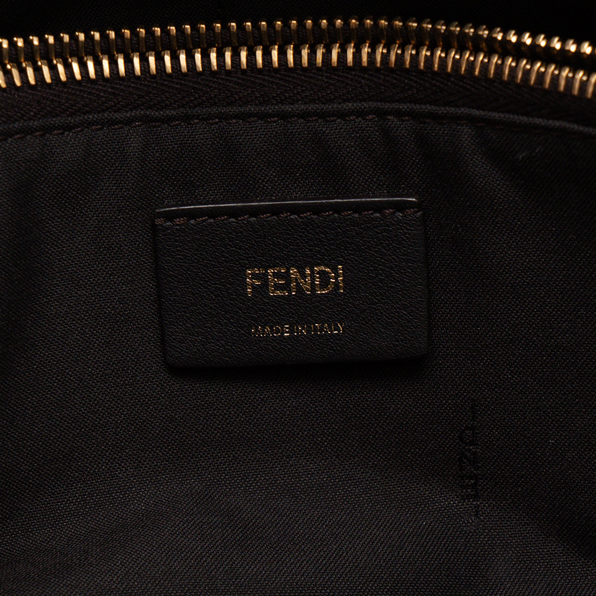 FENDI - Sac à bandoulière By The Way Medium Fendi en cuir lisse tricolore marron et beige