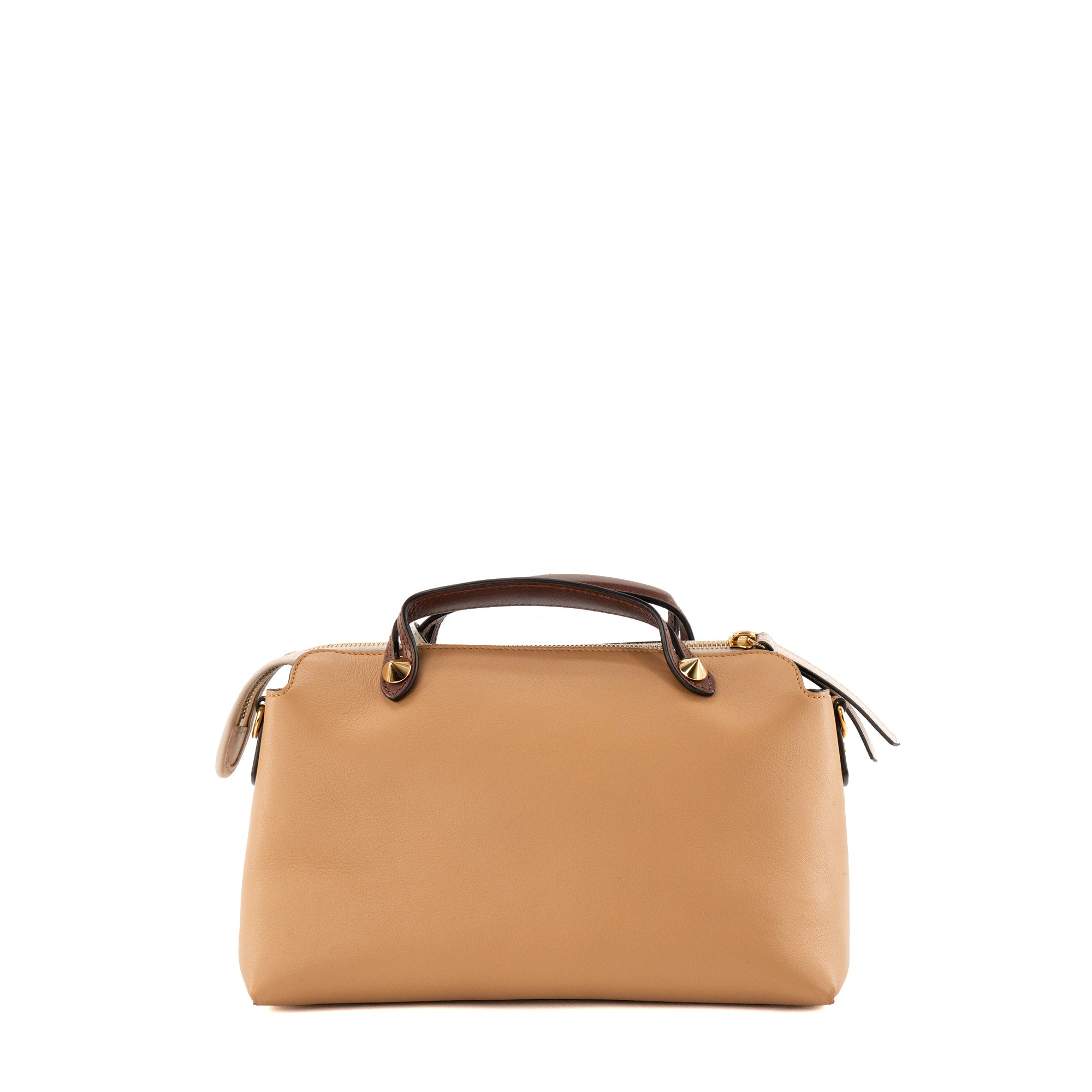 FENDI - Sac à bandoulière By The Way Medium Fendi en cuir lisse tricolore marron et beige