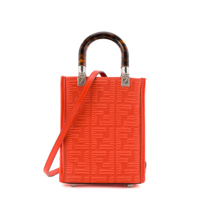 FENDI - Sac à bandoulière Sunshine Mini Fendi en toile rouge