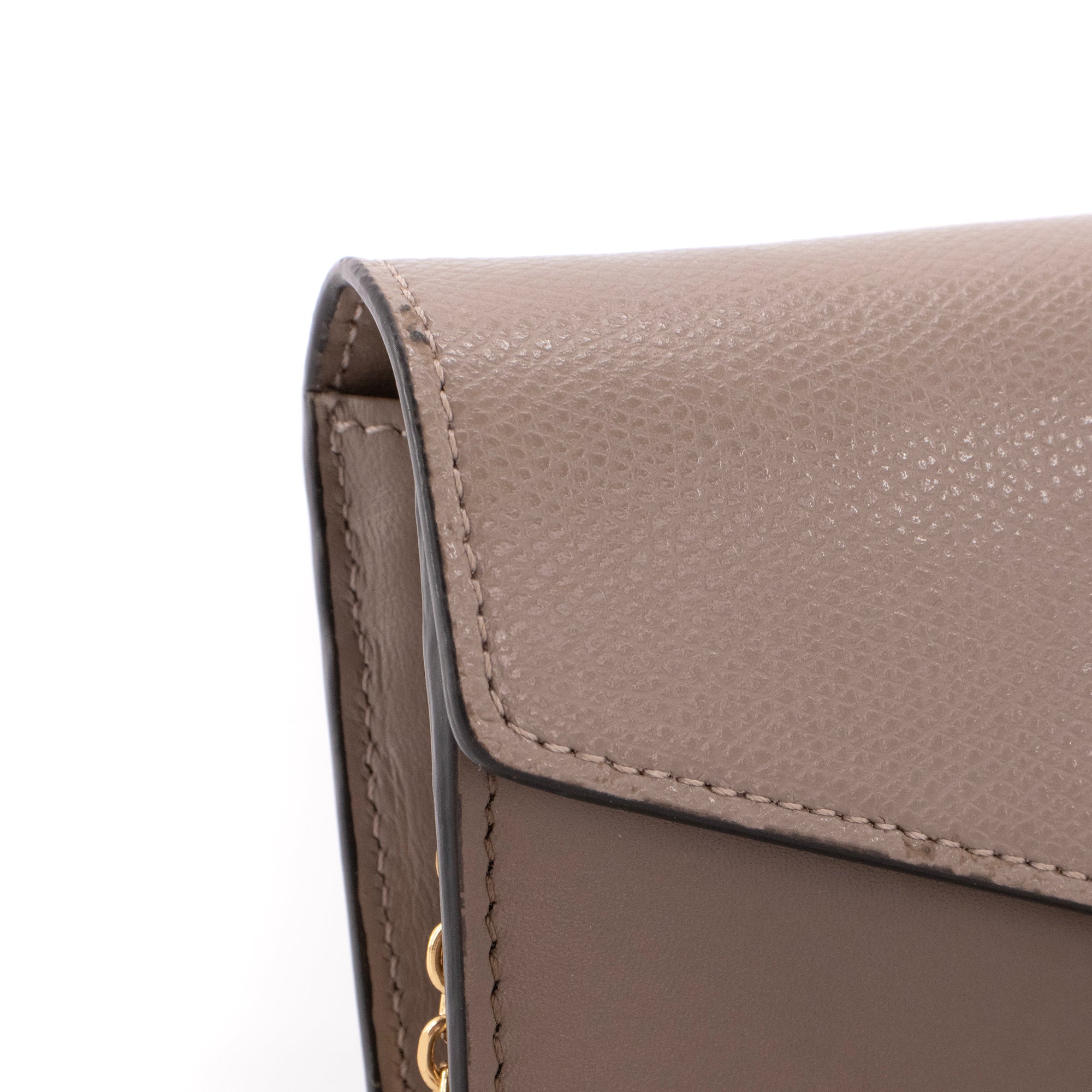 FENDI - Sac à bandoulière Wallet On Chain Diamonds Fendi en cuir gris