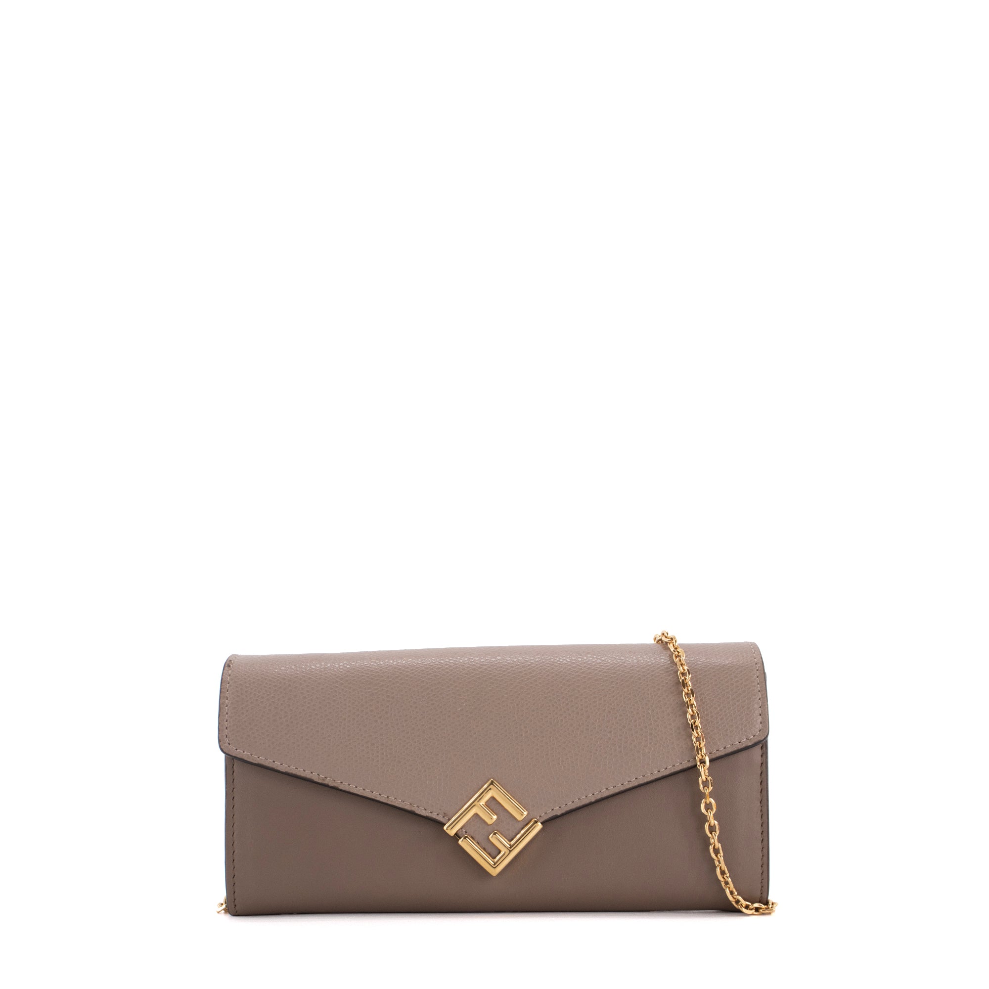 FENDI - Sac à bandoulière Wallet On Chain Diamonds Fendi en cuir gris