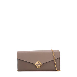 FENDI - Sac à bandoulière Wallet On Chain Diamonds Fendi en cuir gris