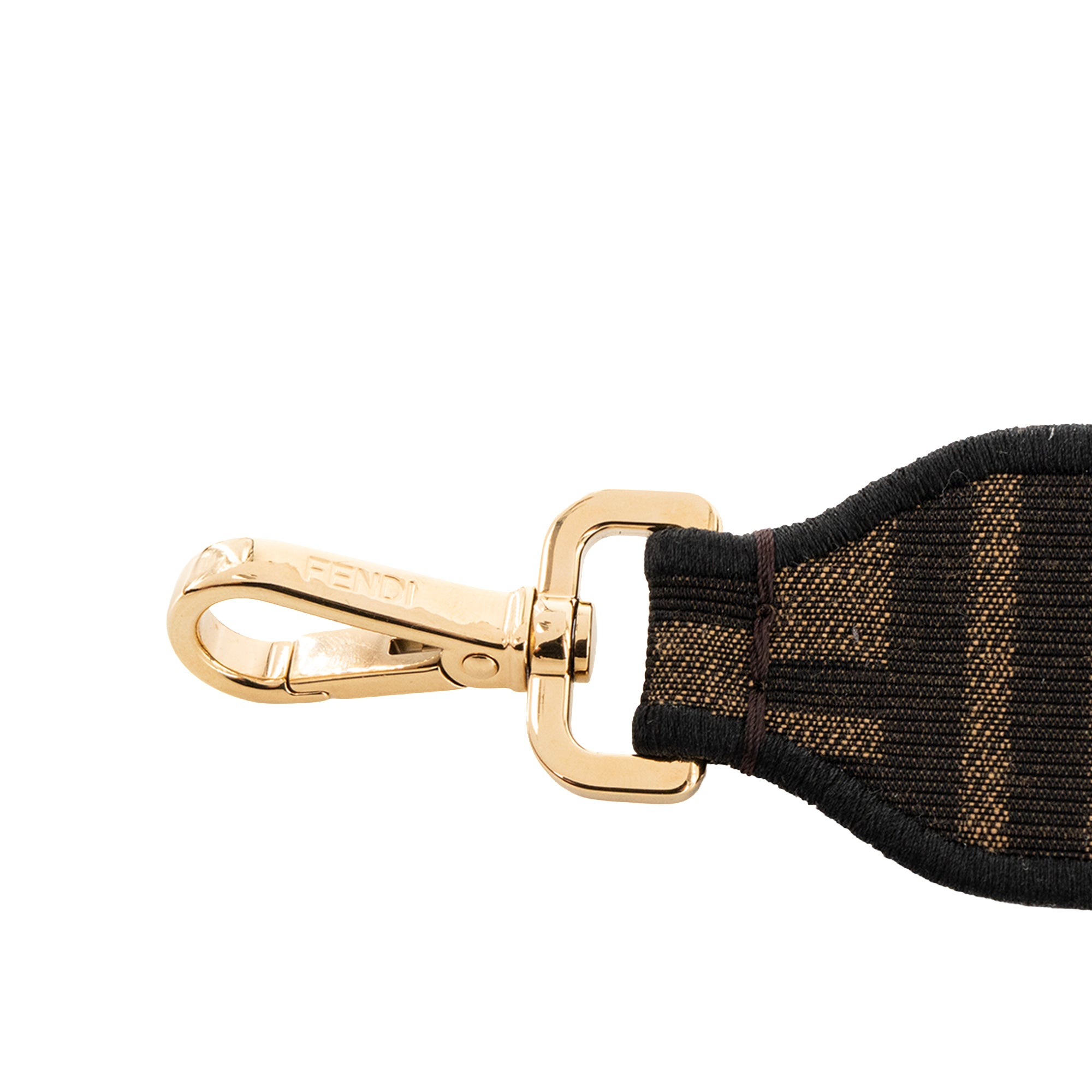 FENDI - Sac à bandoulière Baguette Fendi en toile monogrammée marron et noire