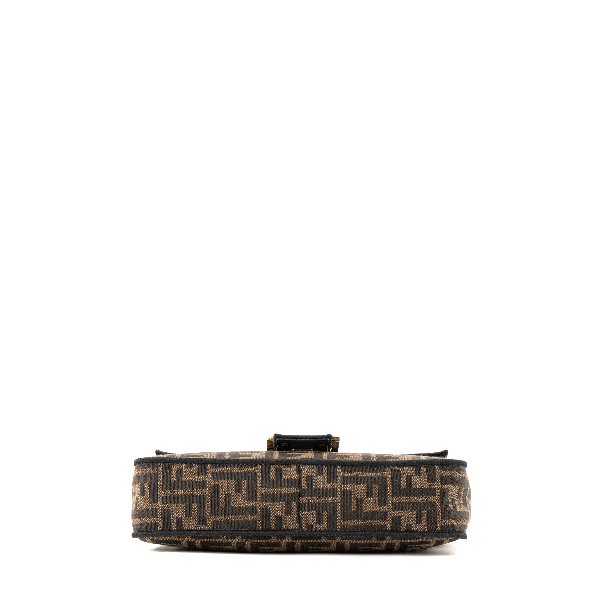 FENDI - Sac à bandoulière Baguette Fendi en toile monogrammée marron et noire