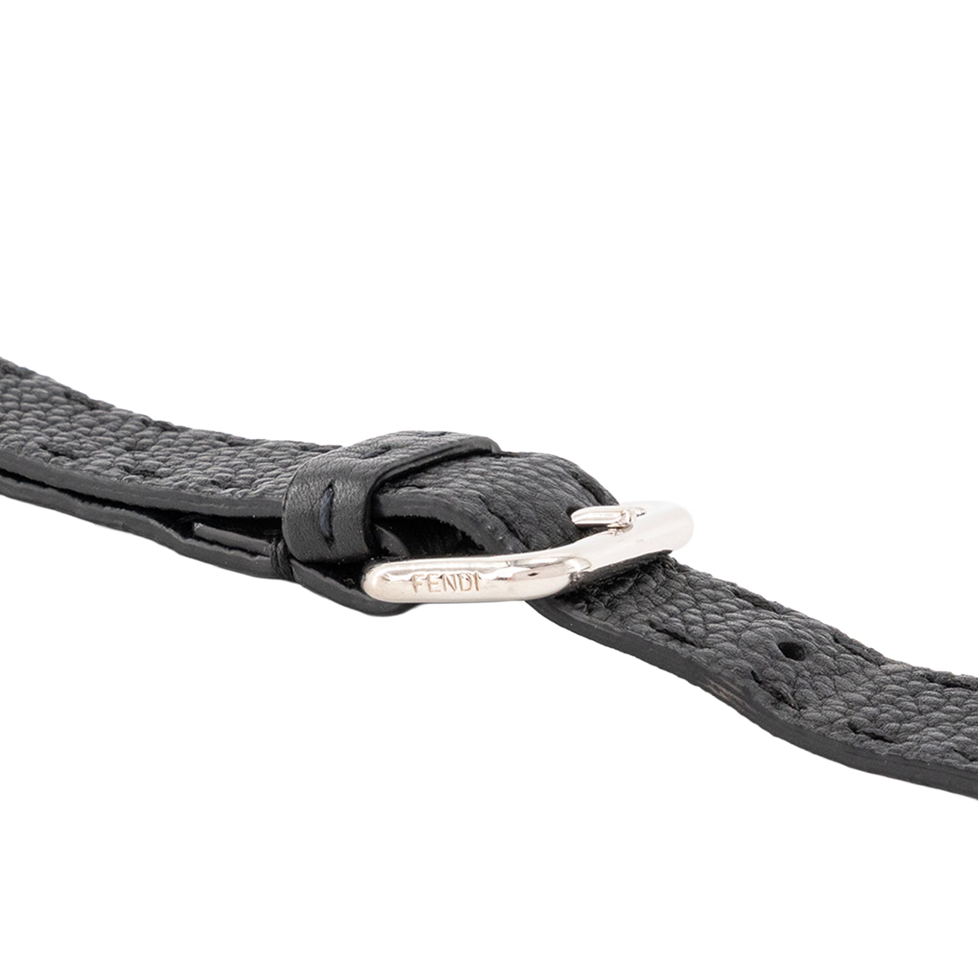 FENDI - Sac à main Peekaboo Fendi en cuir grainé noir