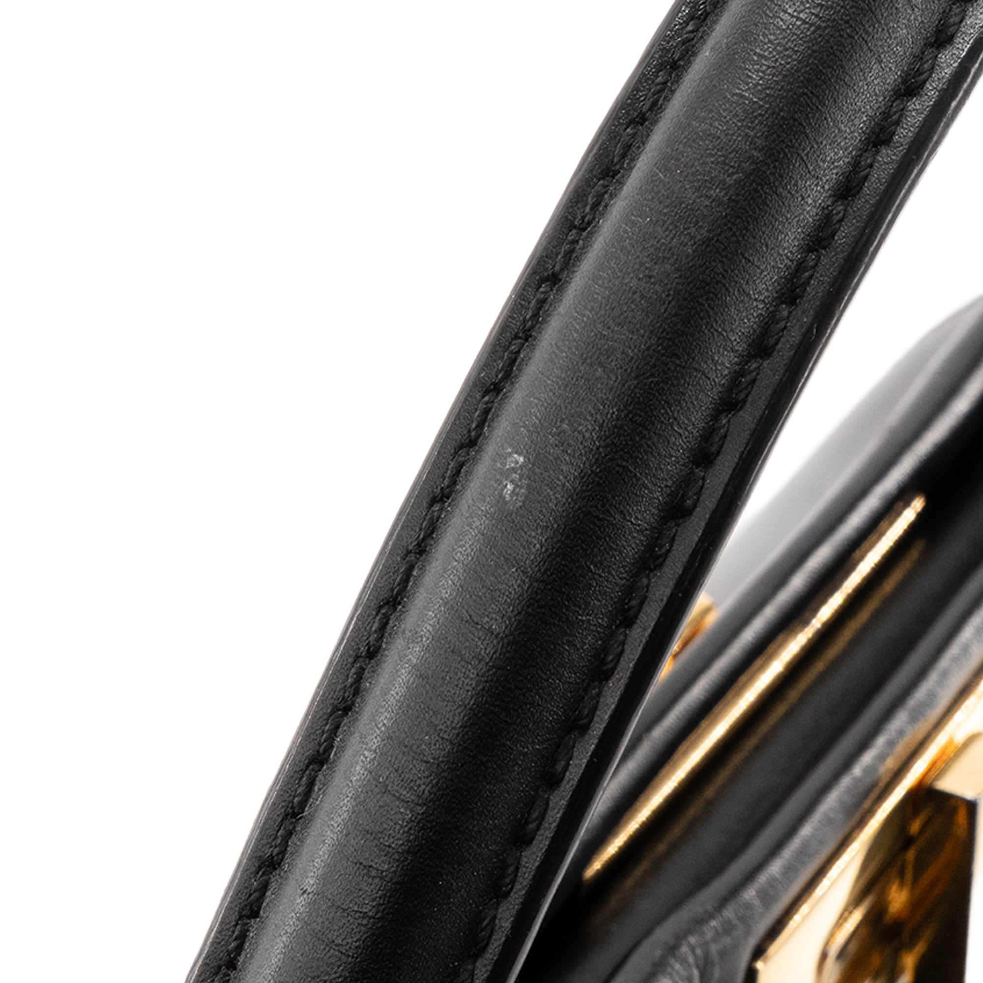 FENDI - Sac à main Peekaboo medium Fendi en cuir lisse noir