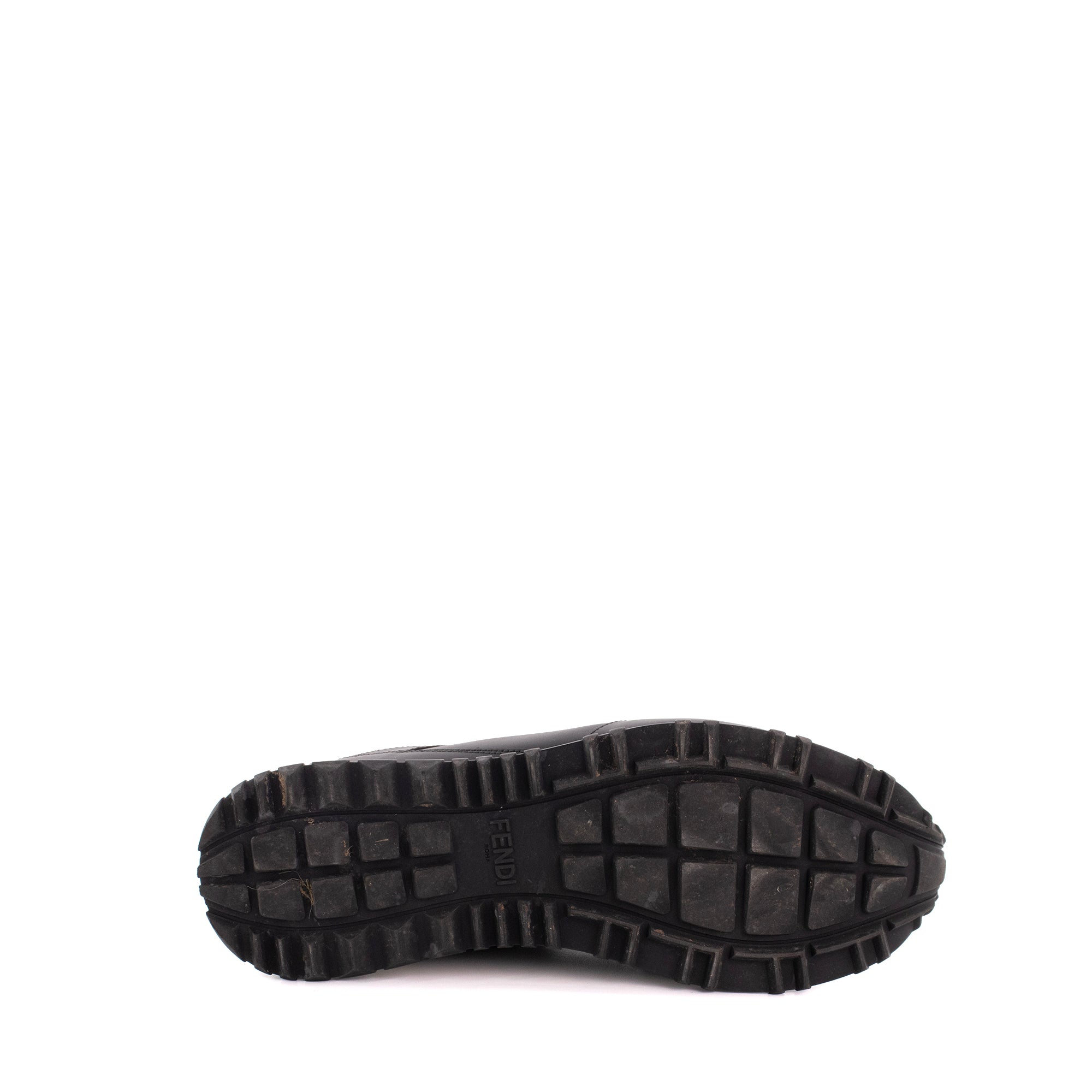 FENDI - Sneakers Monster Eyes Fendi en cuir noir et jaune (T40)