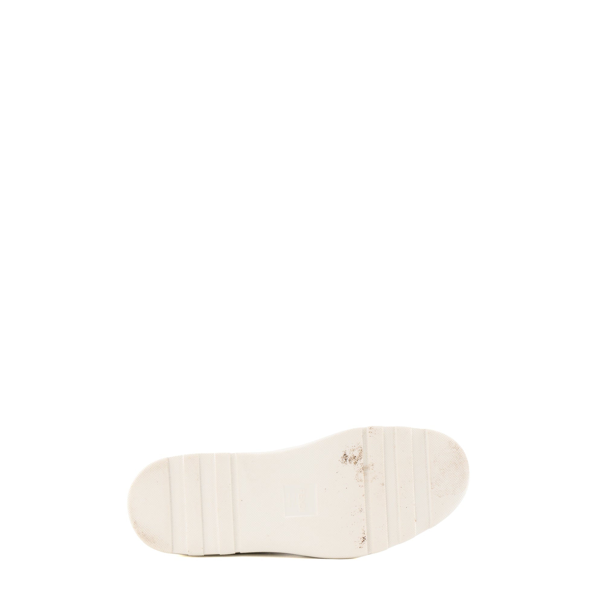 FENDI - Sneakers montantes Fendi en cuir blanc et toile monogrammée (T41)