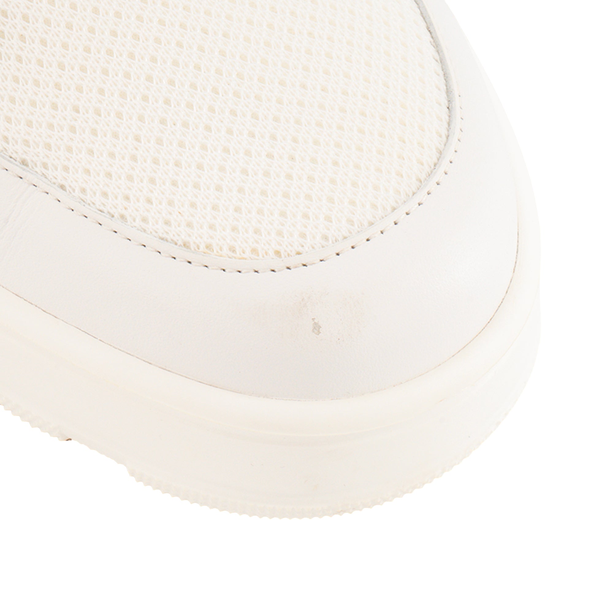 FENDI - Sneakers montantes Fendi en cuir blanc et toile monogrammée (T41)