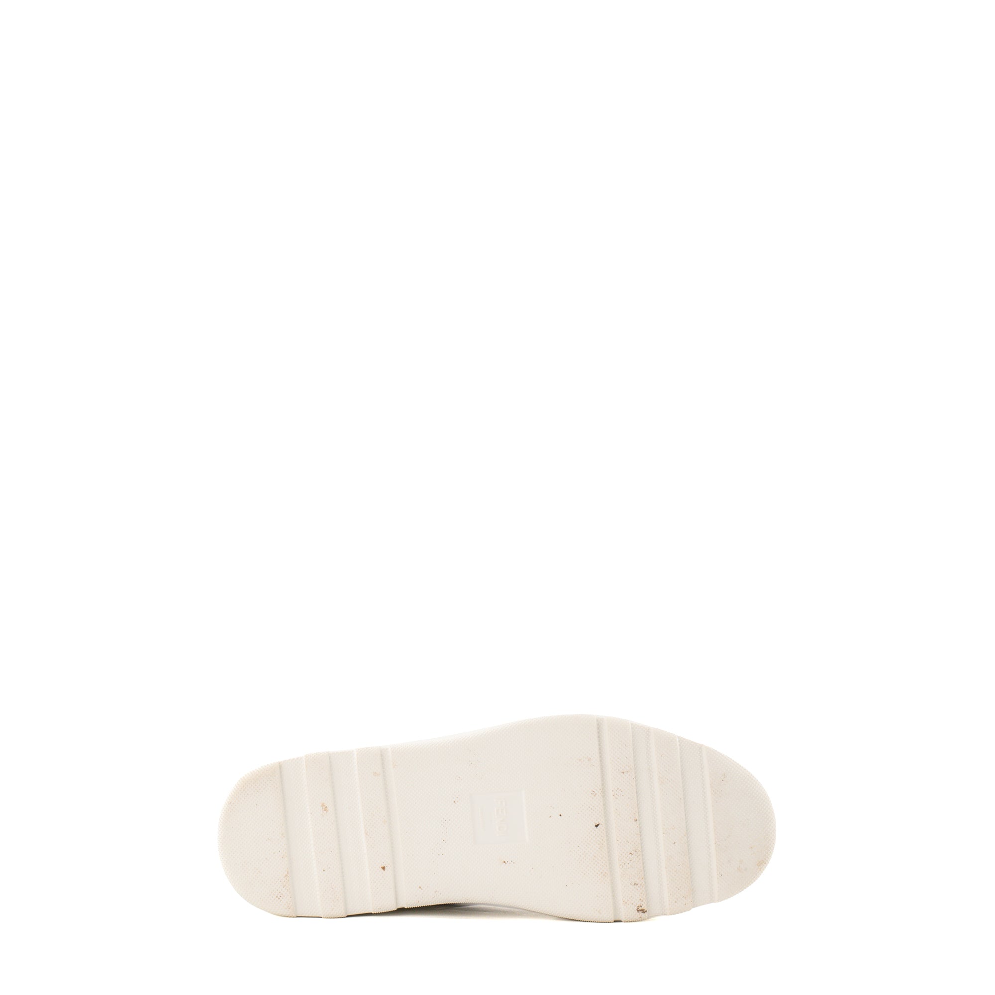 FENDI - Sneakers montantes Fendi en cuir blanc et toile monogrammée (T41)