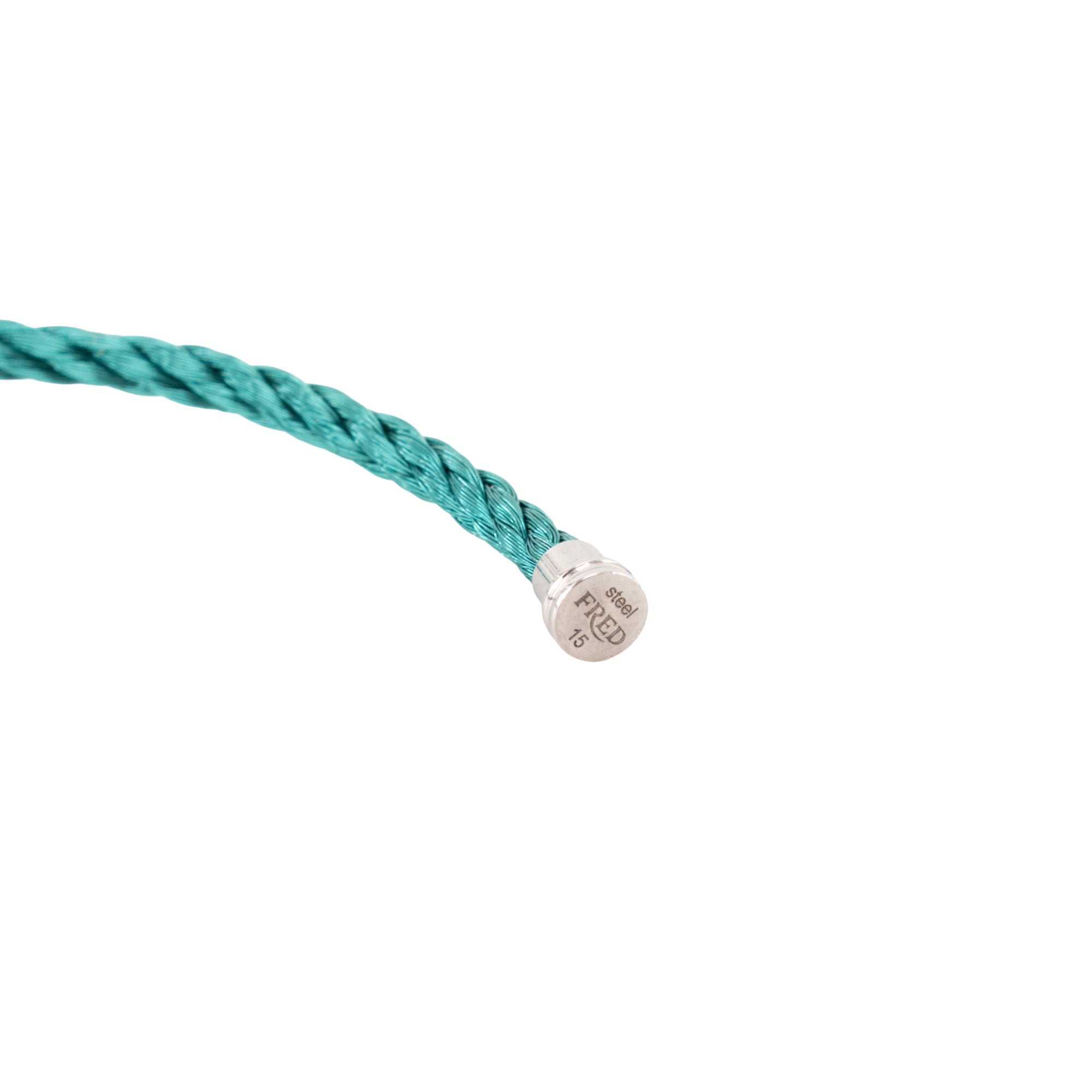 FRED - Câble Bracelet Fred en acier bleu paraiba (T15)