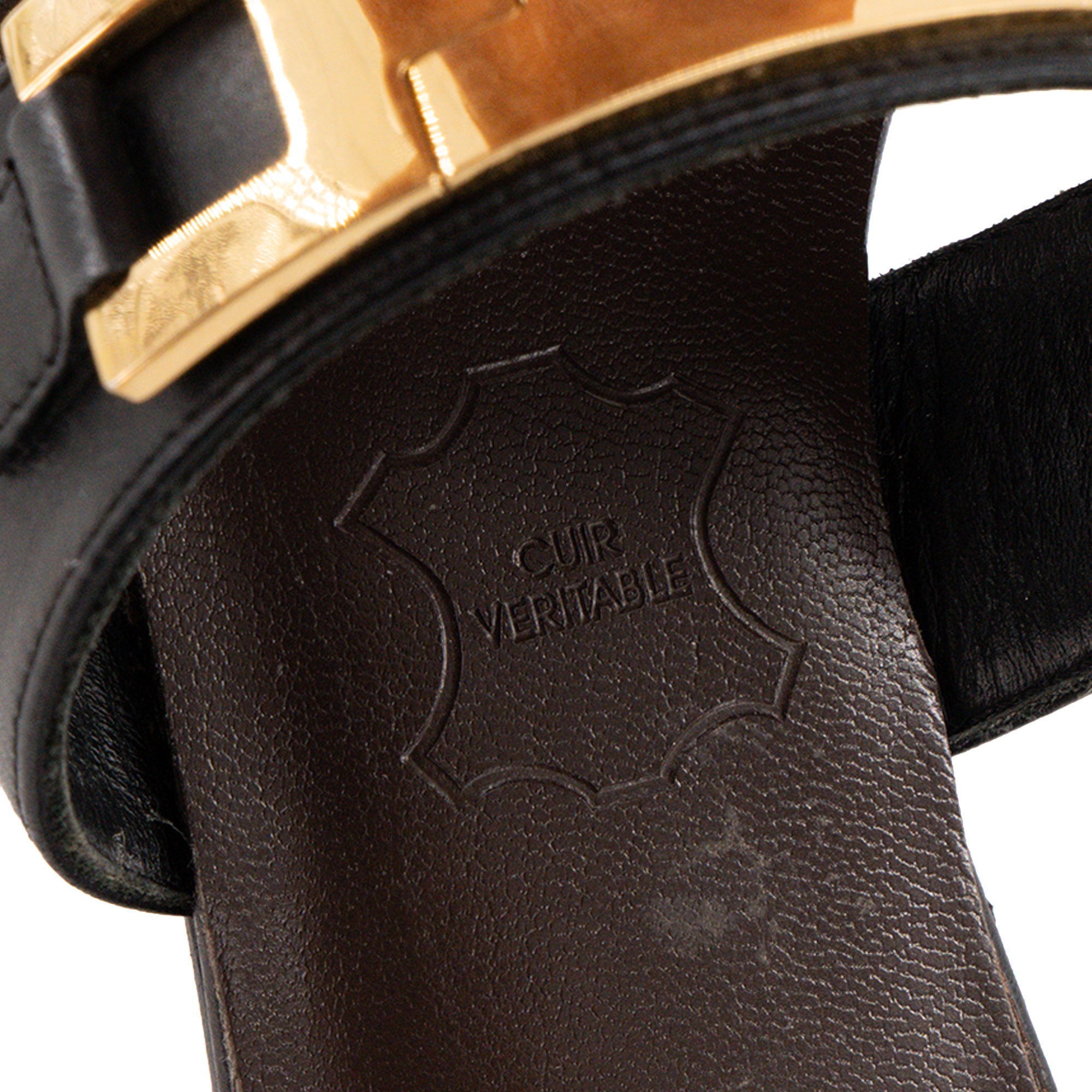 GIUSEPPE ZANOTTI - Sandales Giuseppe Zanotti en cuir noir (T38)