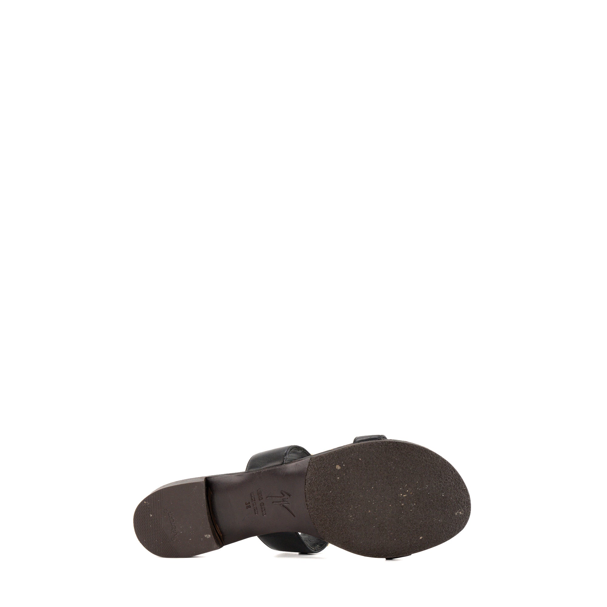 GIUSEPPE ZANOTTI - Sandales Giuseppe Zanotti en cuir noir (T38)