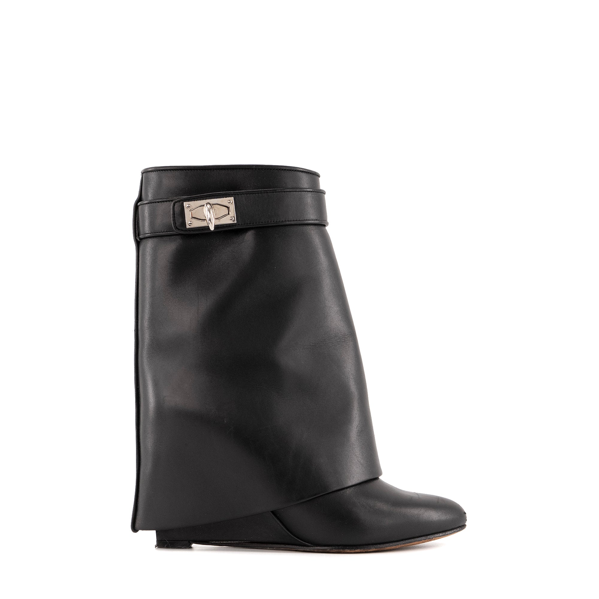 GIVENCHY - Bottines Shark Givenchy en cuir noir (T37)