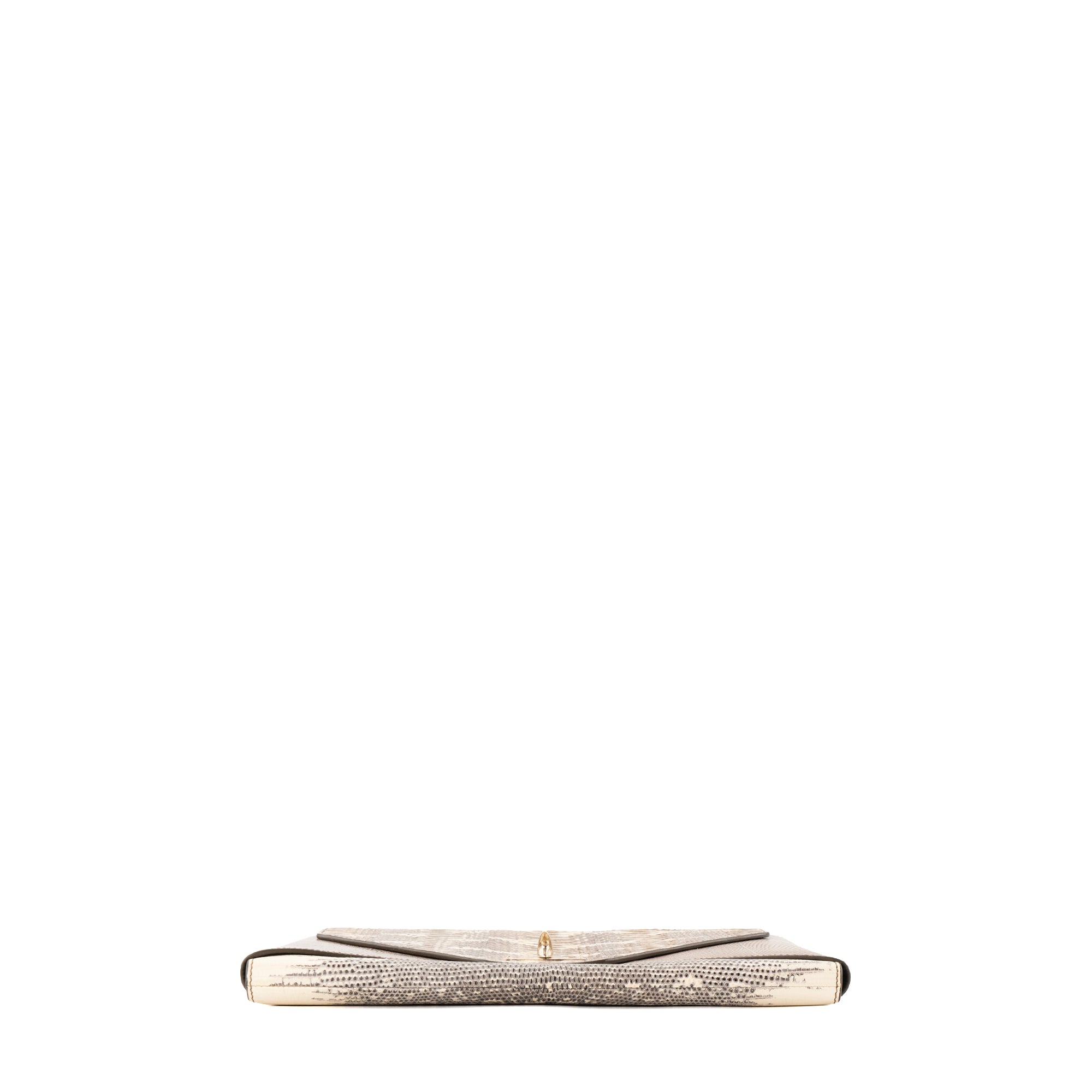 GIVENCHY - Pochette Givenchy en cuir exotique python marron et beige