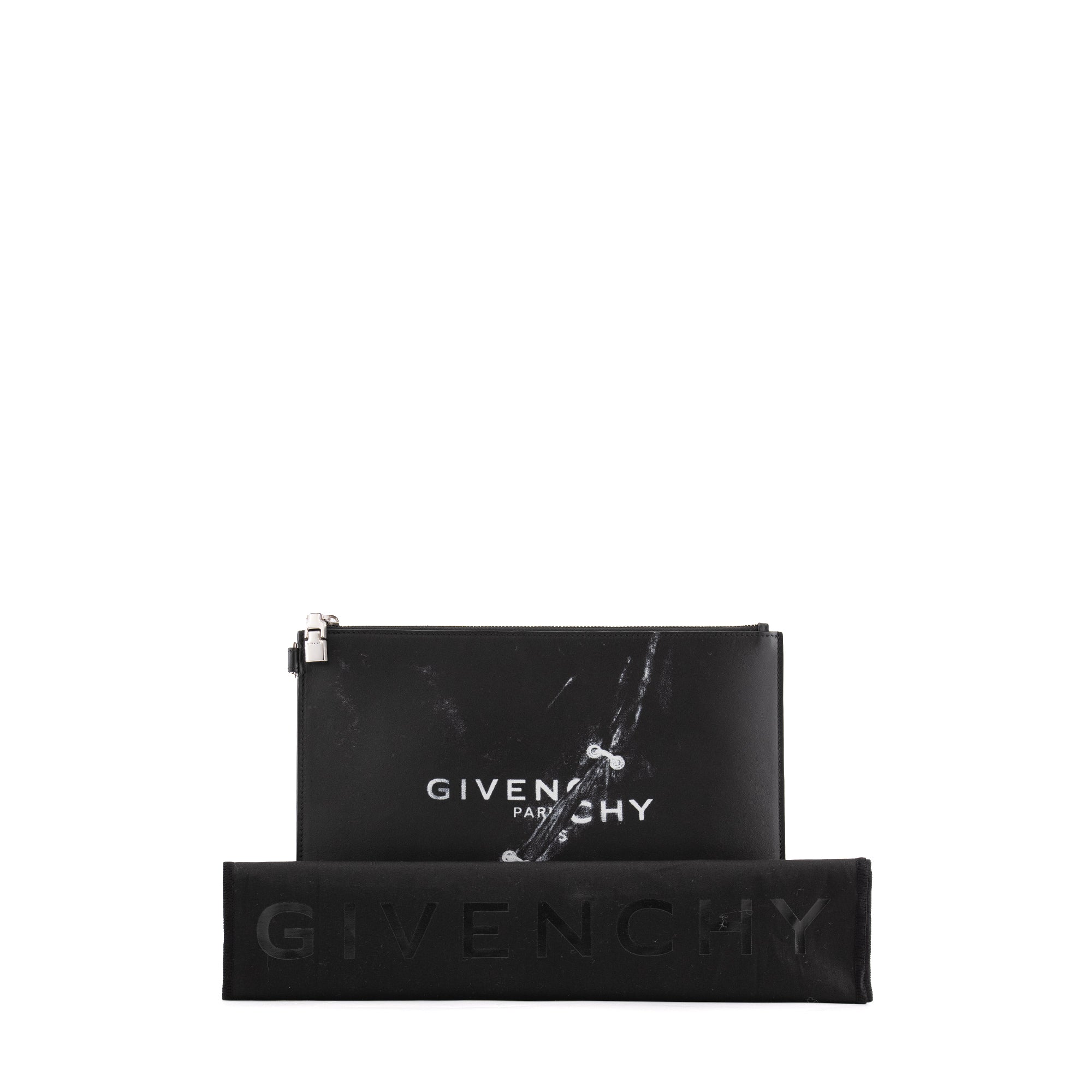 GIVENCHY - Pochette Givenchy en cuir noir