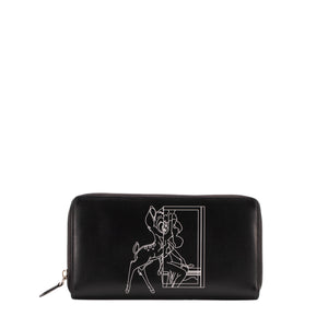 GIVENCHY - Givenchy Bambi GM wallet in black smooth leather