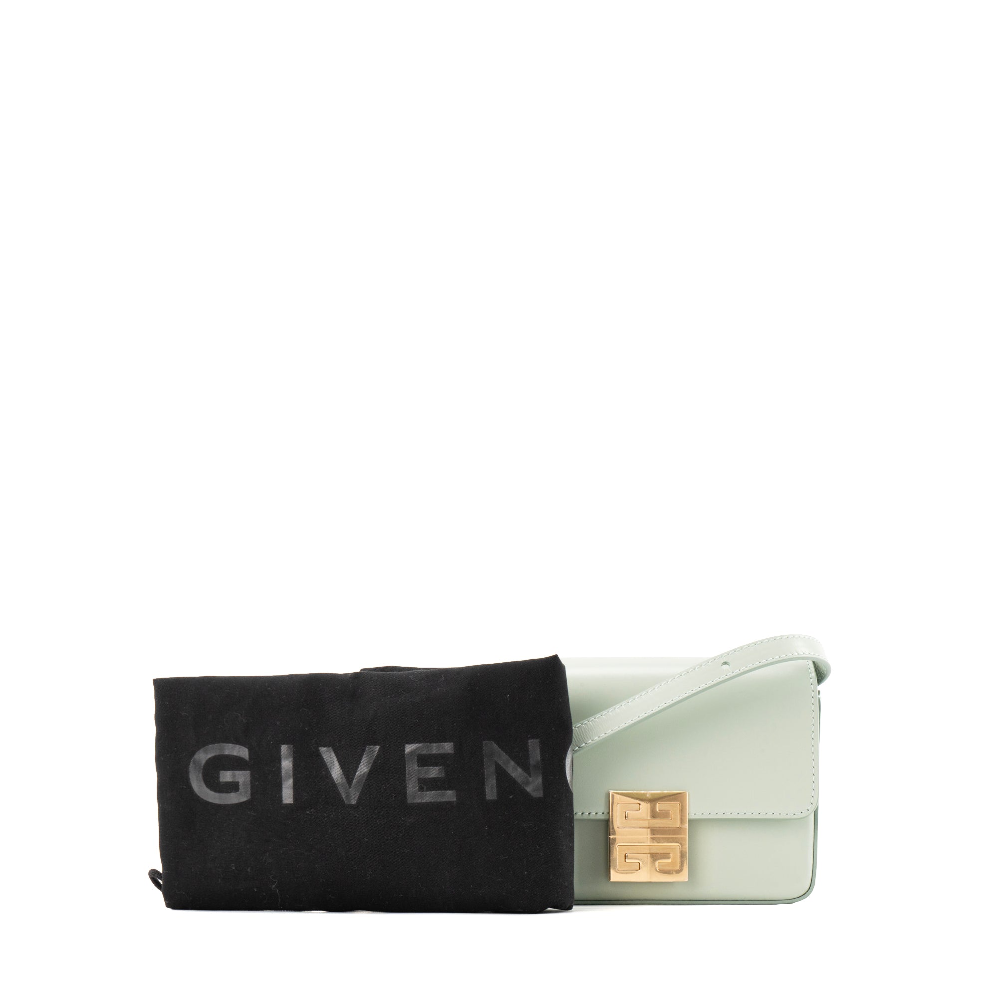 GIVENCHY - Sac à bandoulière 4G Mini Givenchy en cuir lisse céladon