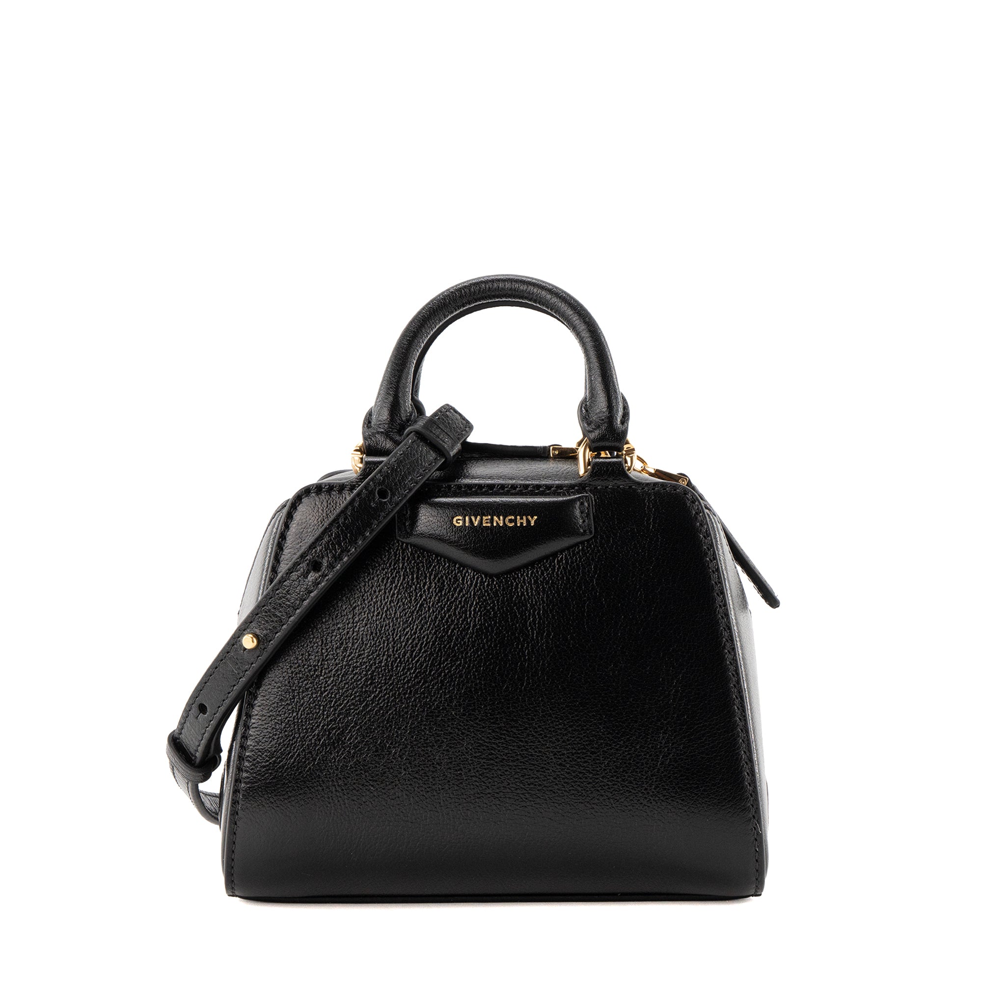 GIVENCHY - Sac à bandoulière Antigona Cube Mini Givenchy en cuir grainé noir