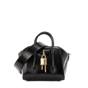GIVENCHY - Sac à bandoulière Antigona Lock Givenchy en cuir lisse noir