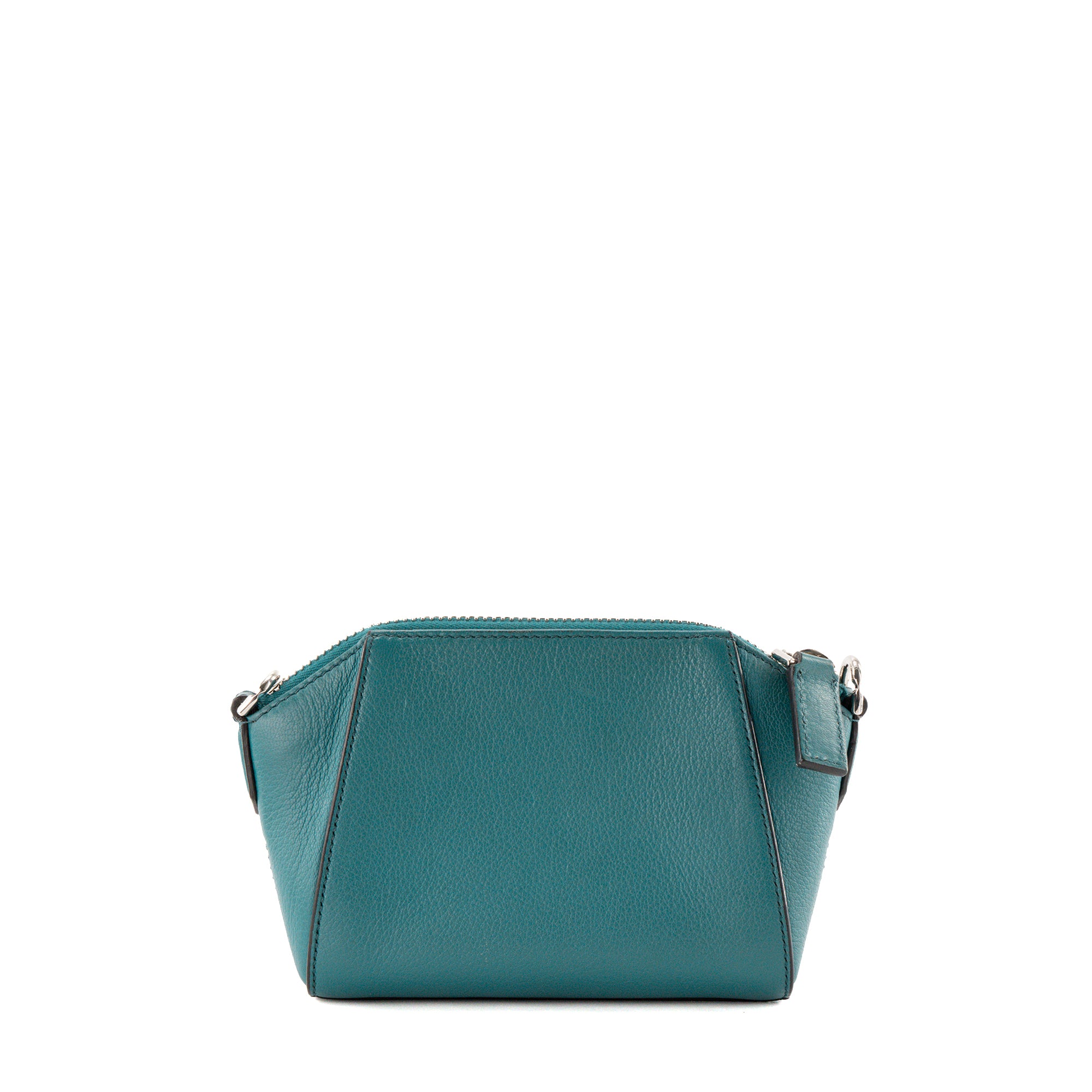 GIVENCHY - Sac à bandoulière Antigona Nano Givenchy en cuir grainé bleu canard