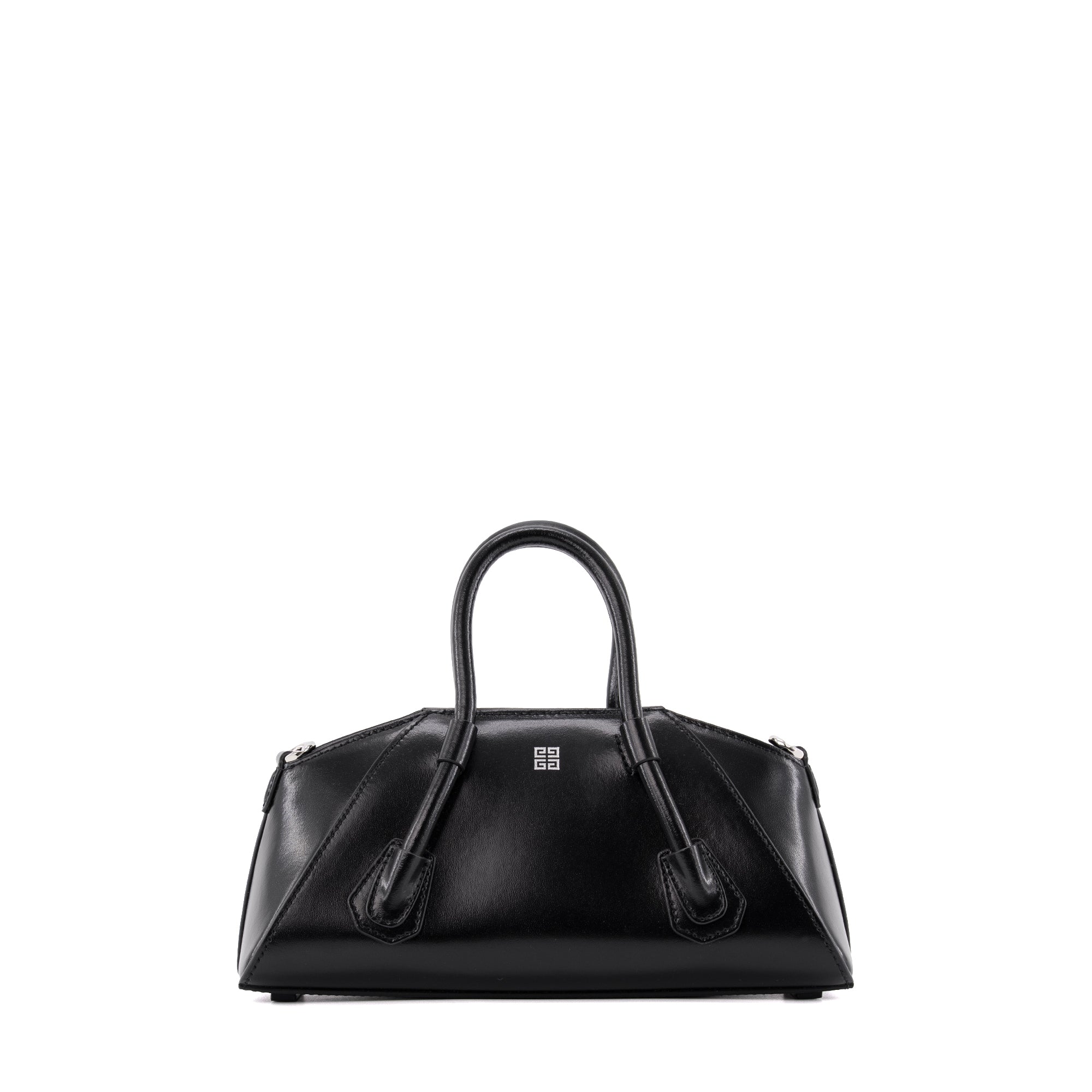 GIVENCHY - Sac à bandoulière Antigona Stretch Mini Givenchy en cuir lisse noir