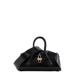 GIVENCHY - Sac à bandoulière Antigona Stretch Mini Givenchy en cuir lisse noir