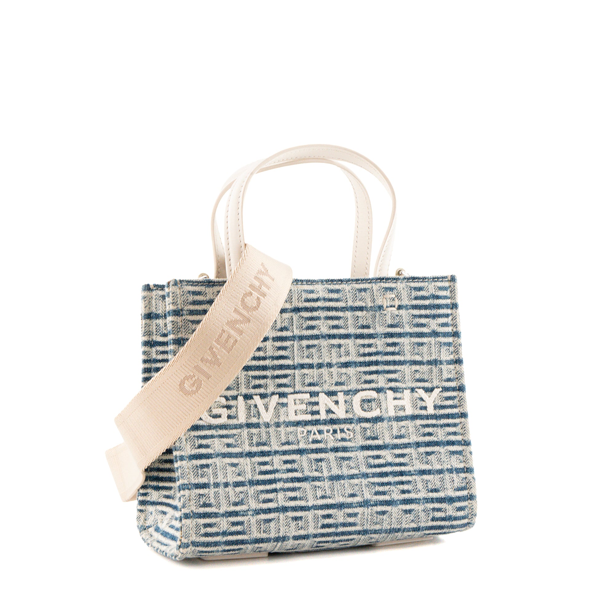 GIVENCHY - Sac à bandoulière G Tote  Givenchy en toile denim bleu marine