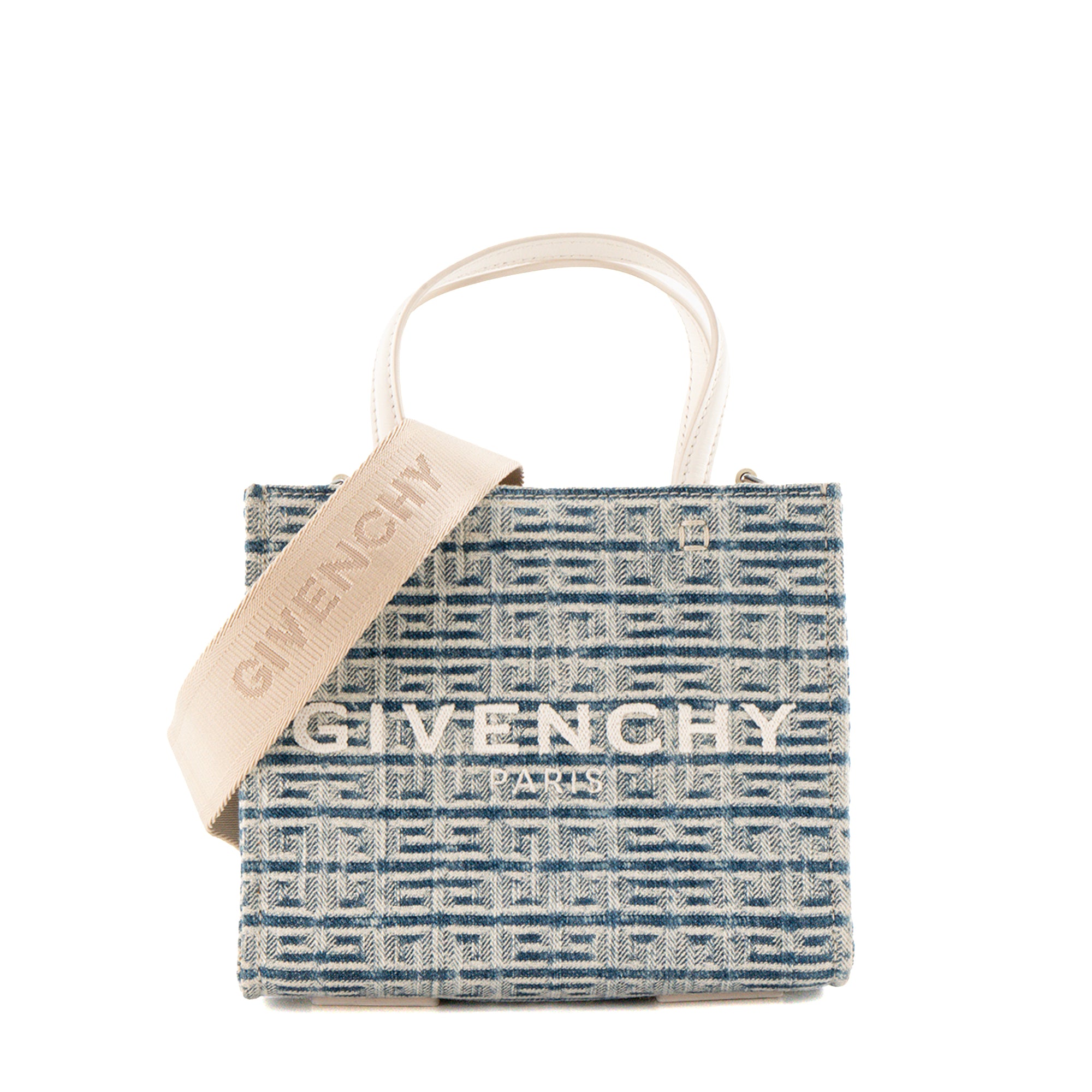 GIVENCHY - Sac à bandoulière G Tote  Givenchy en toile denim bleu marine