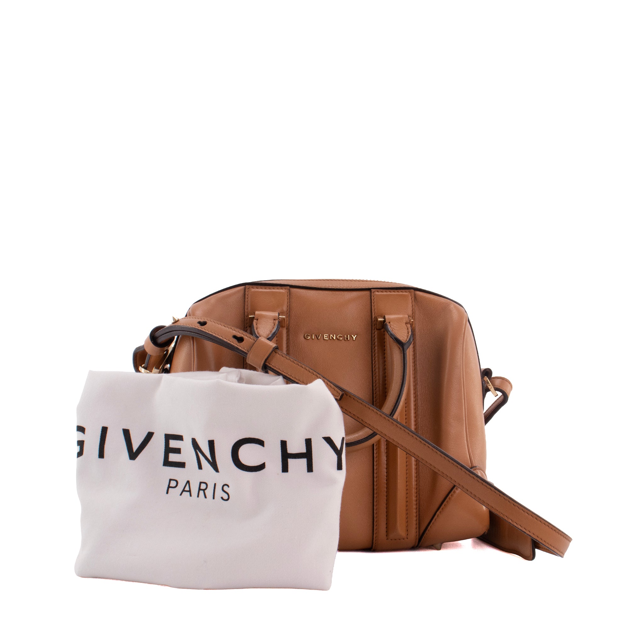 GIVENCHY - Sac à main Lucrezia Givenchy en cuir marron