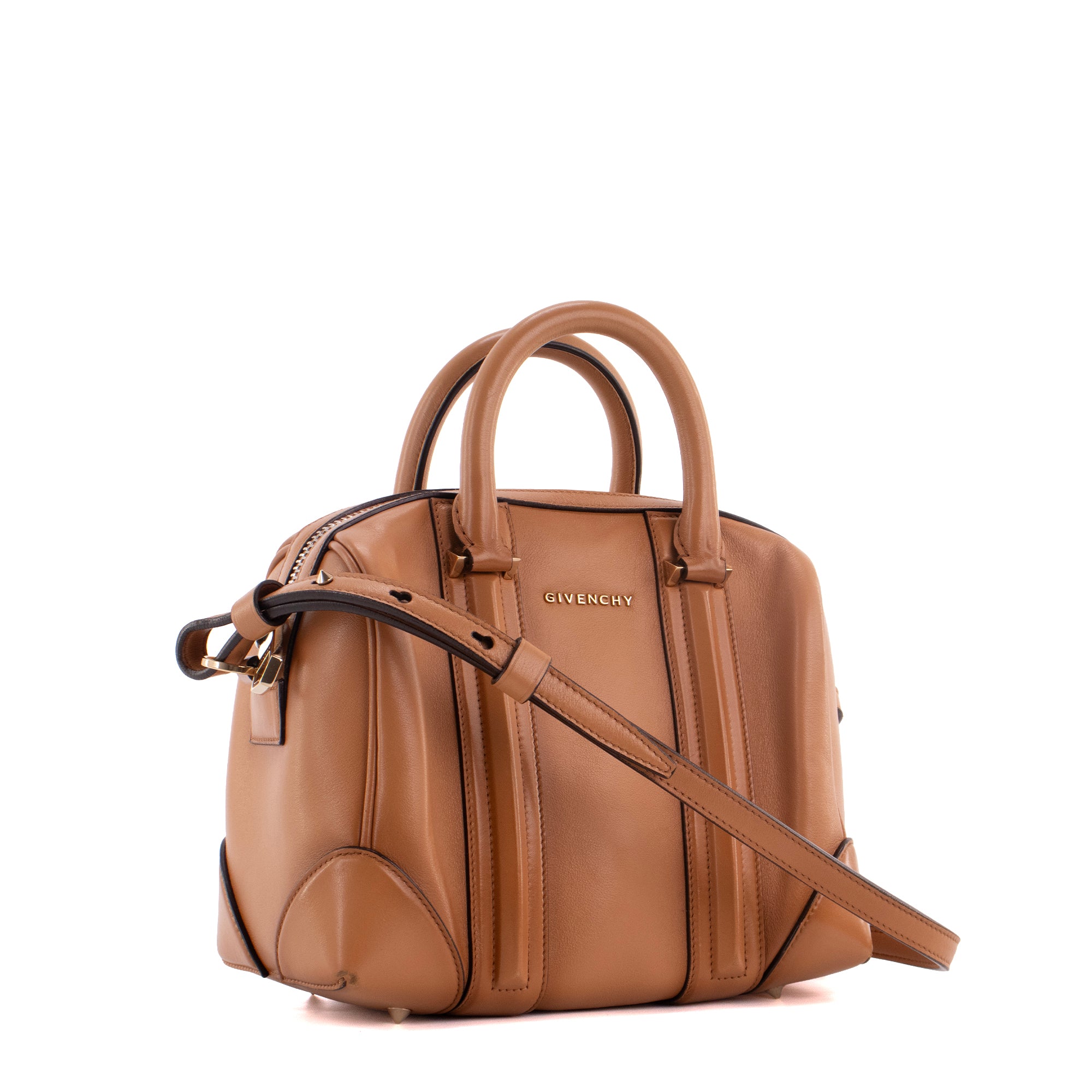 GIVENCHY - Sac à main Lucrezia Givenchy en cuir marron