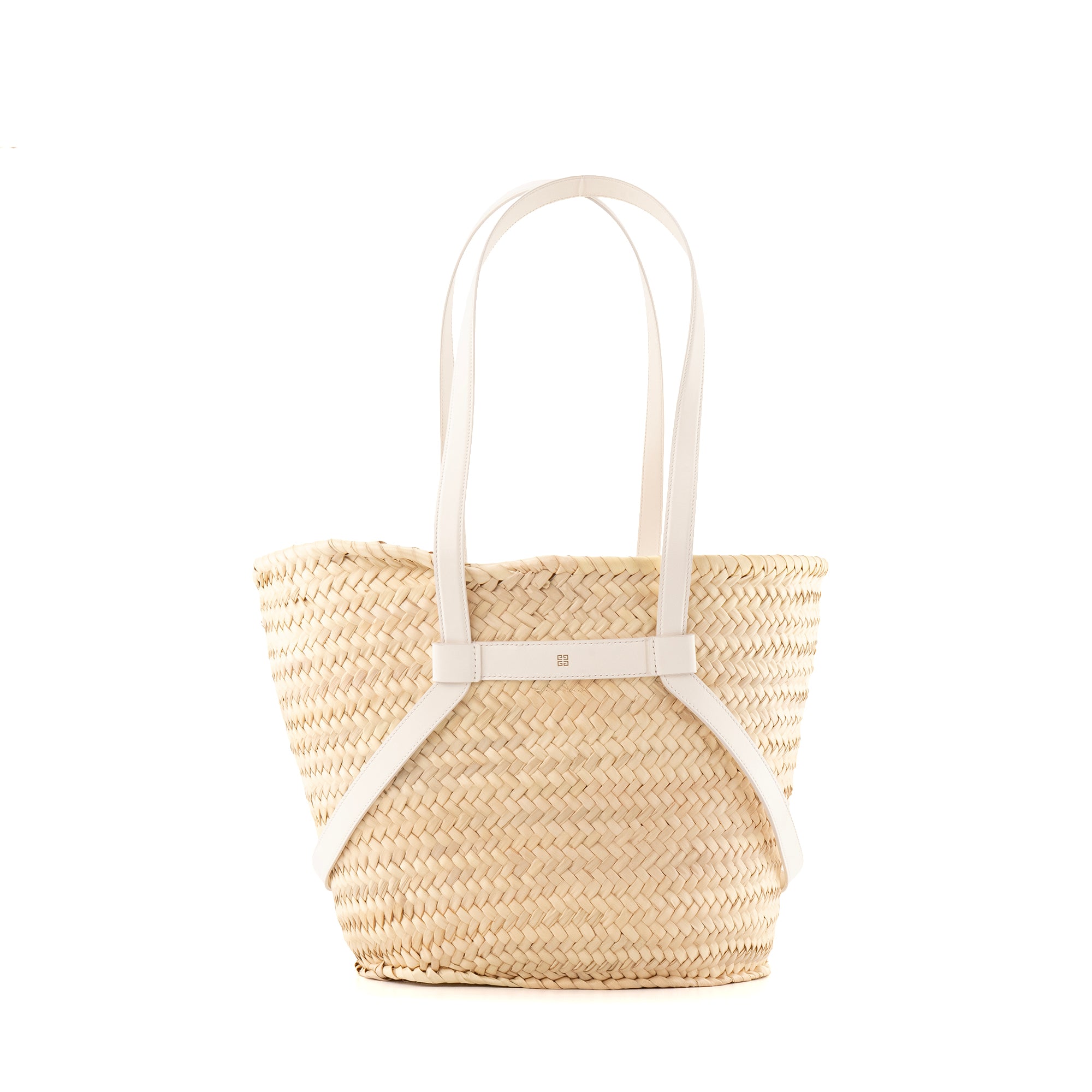 GIVENCHY - Sac cabas Voyou Givenchy en cuir blanc et raphia