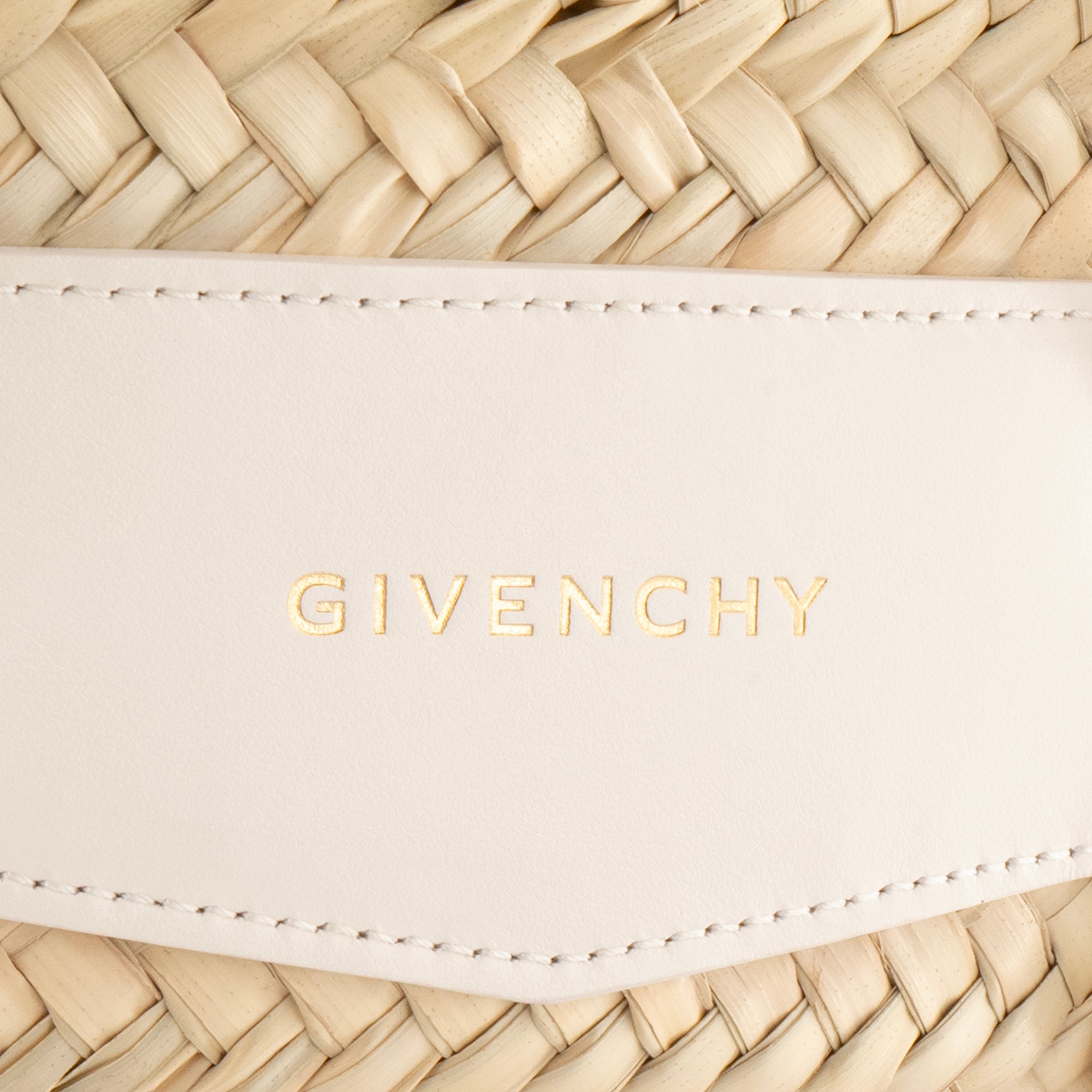 GIVENCHY - Sac cabas Voyou Givenchy en cuir blanc et raphia