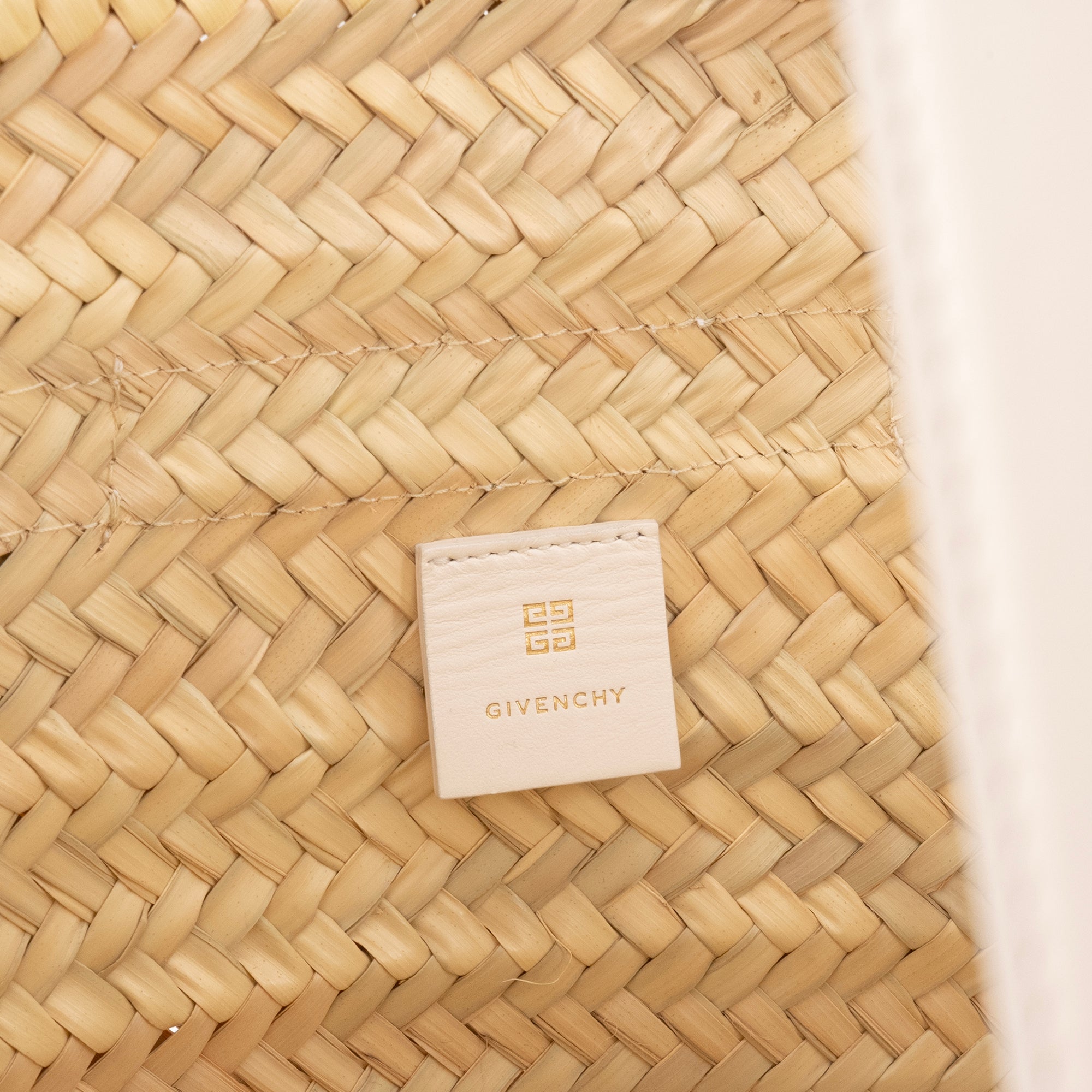 GIVENCHY - Sac cabas Voyou Givenchy en cuir blanc et raphia