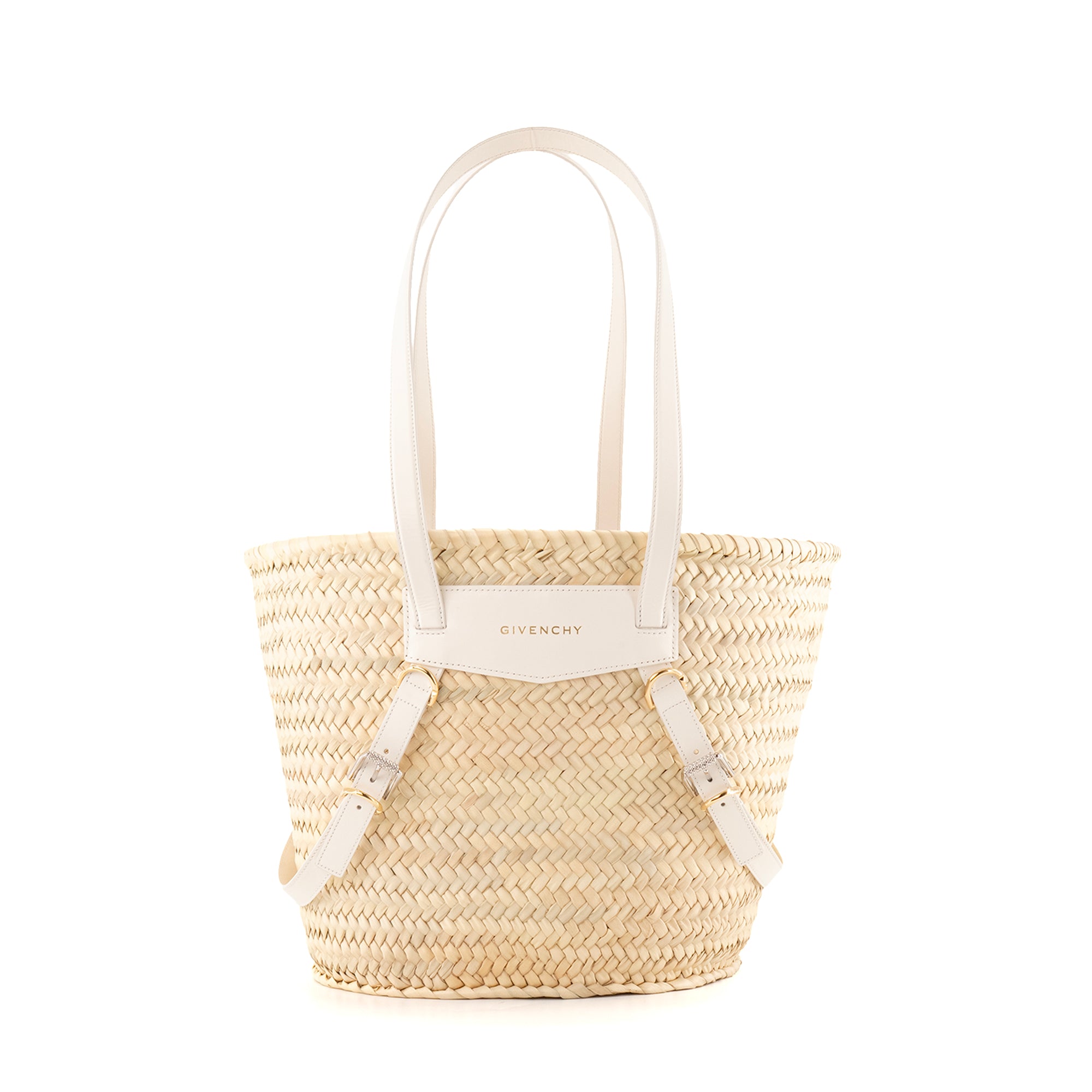 GIVENCHY - Sac cabas Voyou Givenchy en cuir blanc et raphia