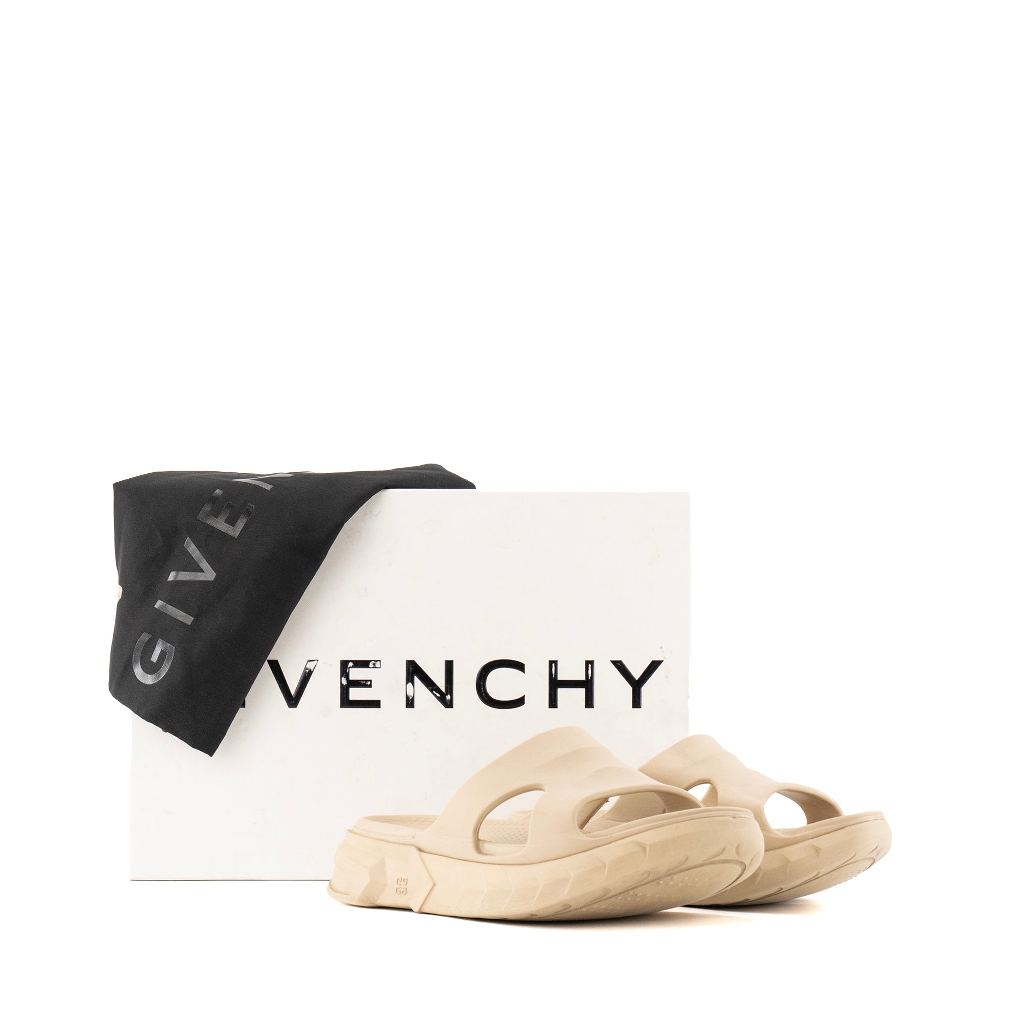 GIVENCHY - Sandales Marshmallow Slider Givenchy en caoutchouc beige (T39)