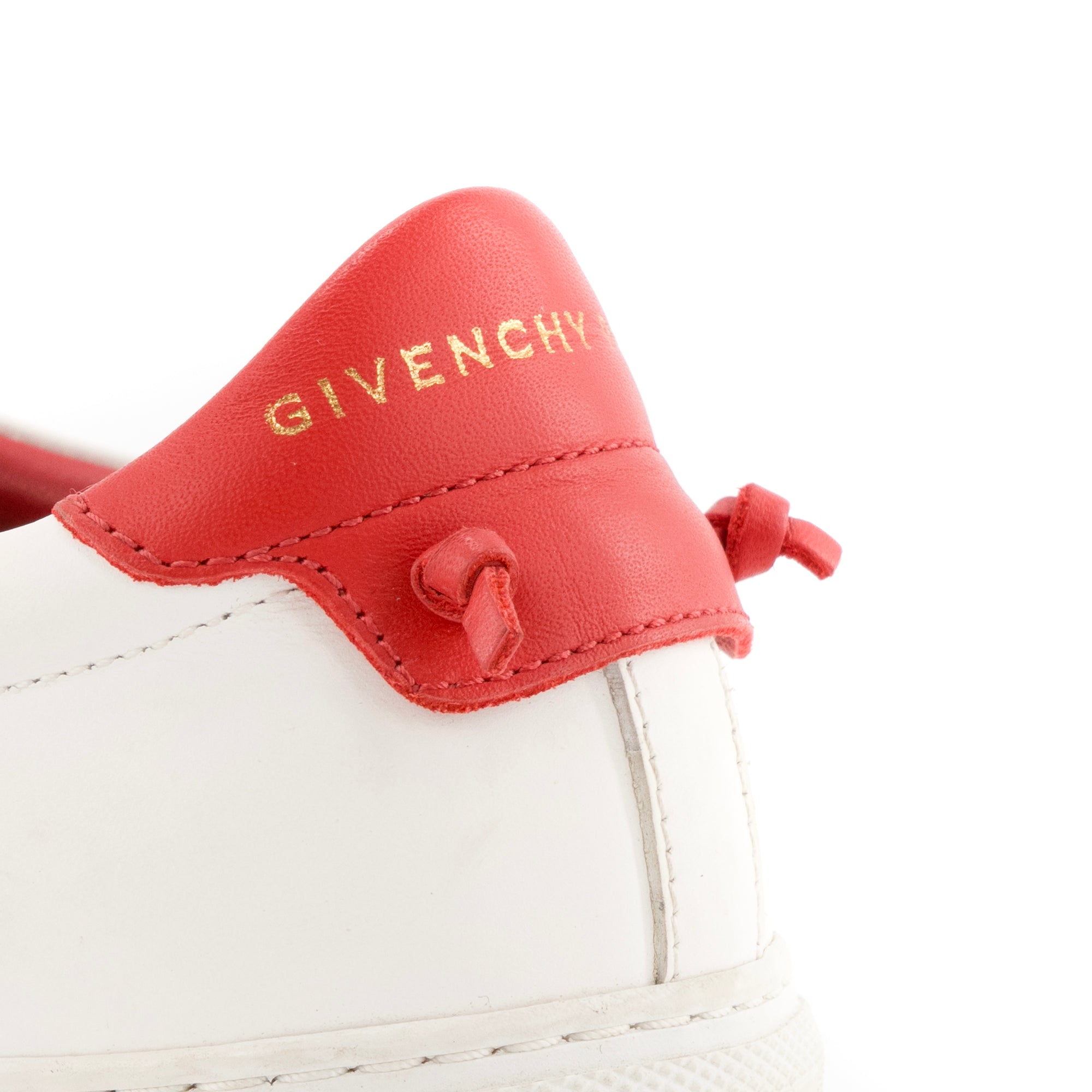 GIVENCHY - Sneakers Urban Street Givenchy en cuir blanc et rouge